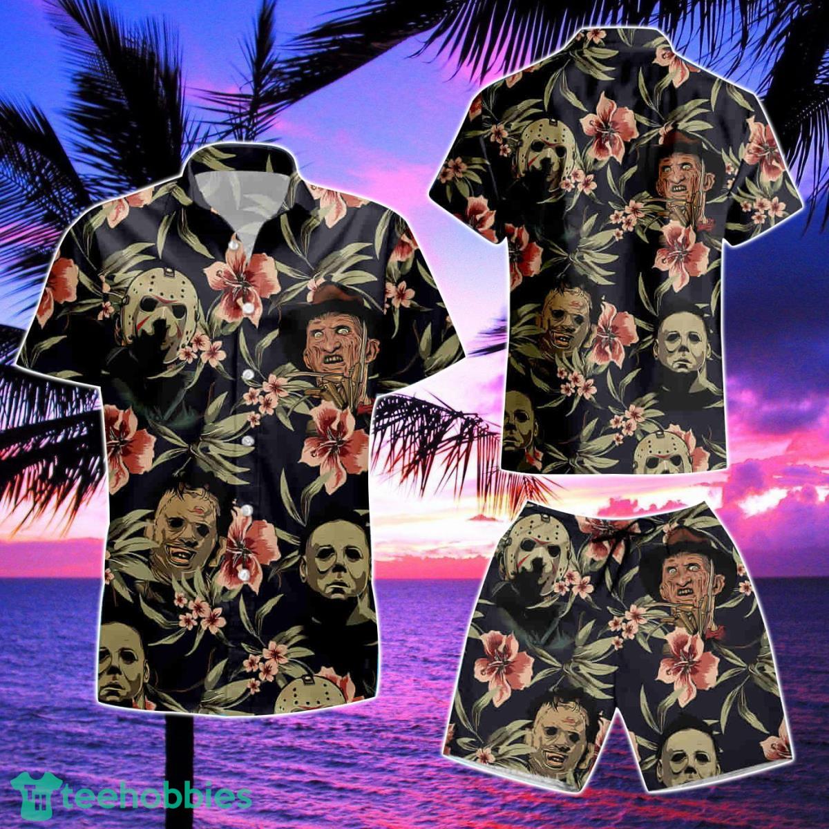 Horror Movies Characters Jason Voorhees Freddy Hawaiian Shirt & Short Product Photo 2