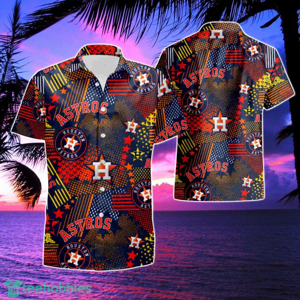 Houston Astros MLB Custom Name & Number Summer 3D Hawaiian Shirt