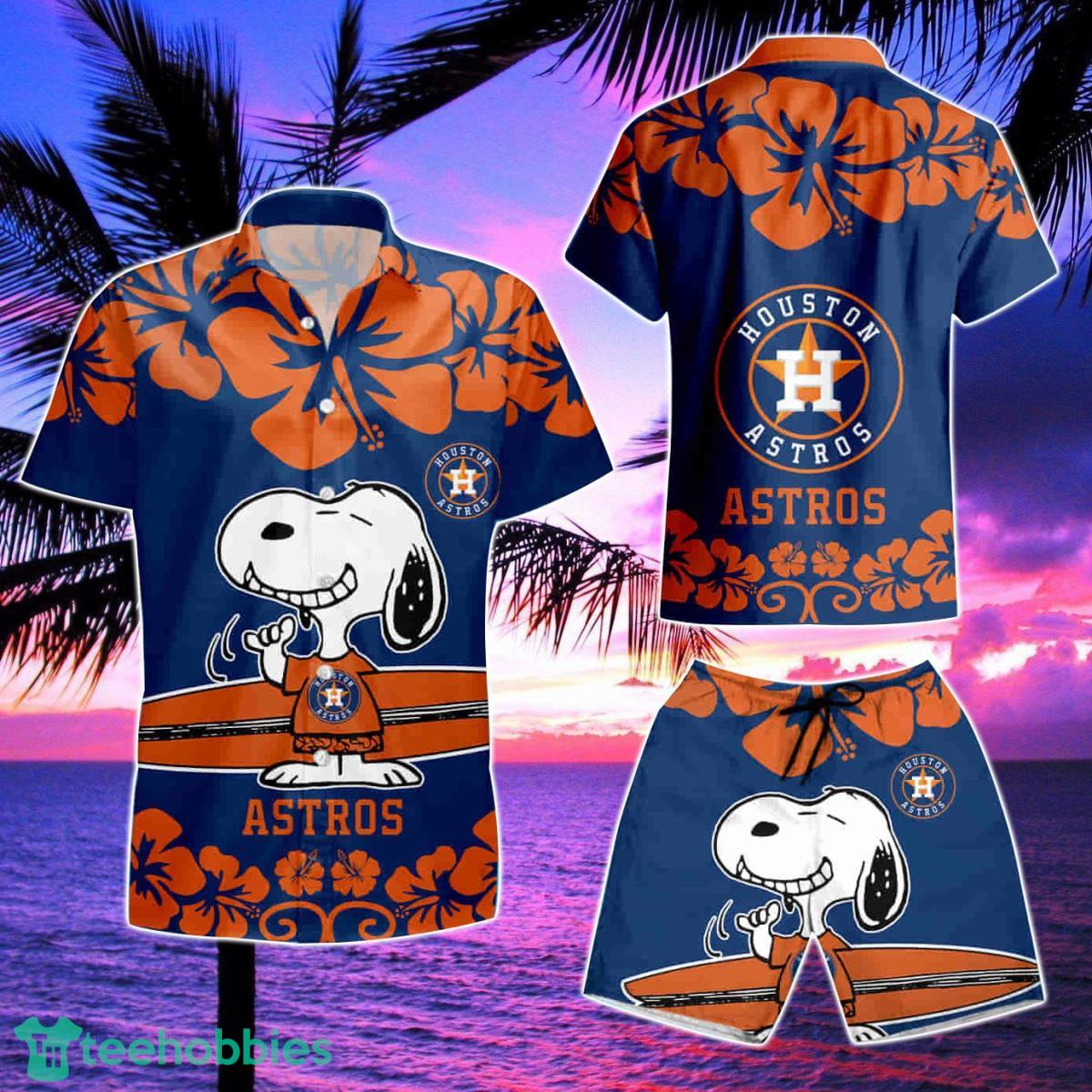 Houston Astros Snoopy Hawaiian Shirt & Short Product Photo 2
