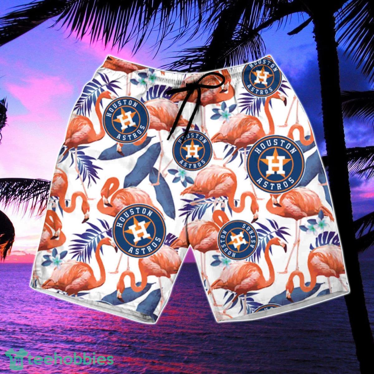 Houston Astros Palm Tree Hawaiian Shirt Beach Shorts