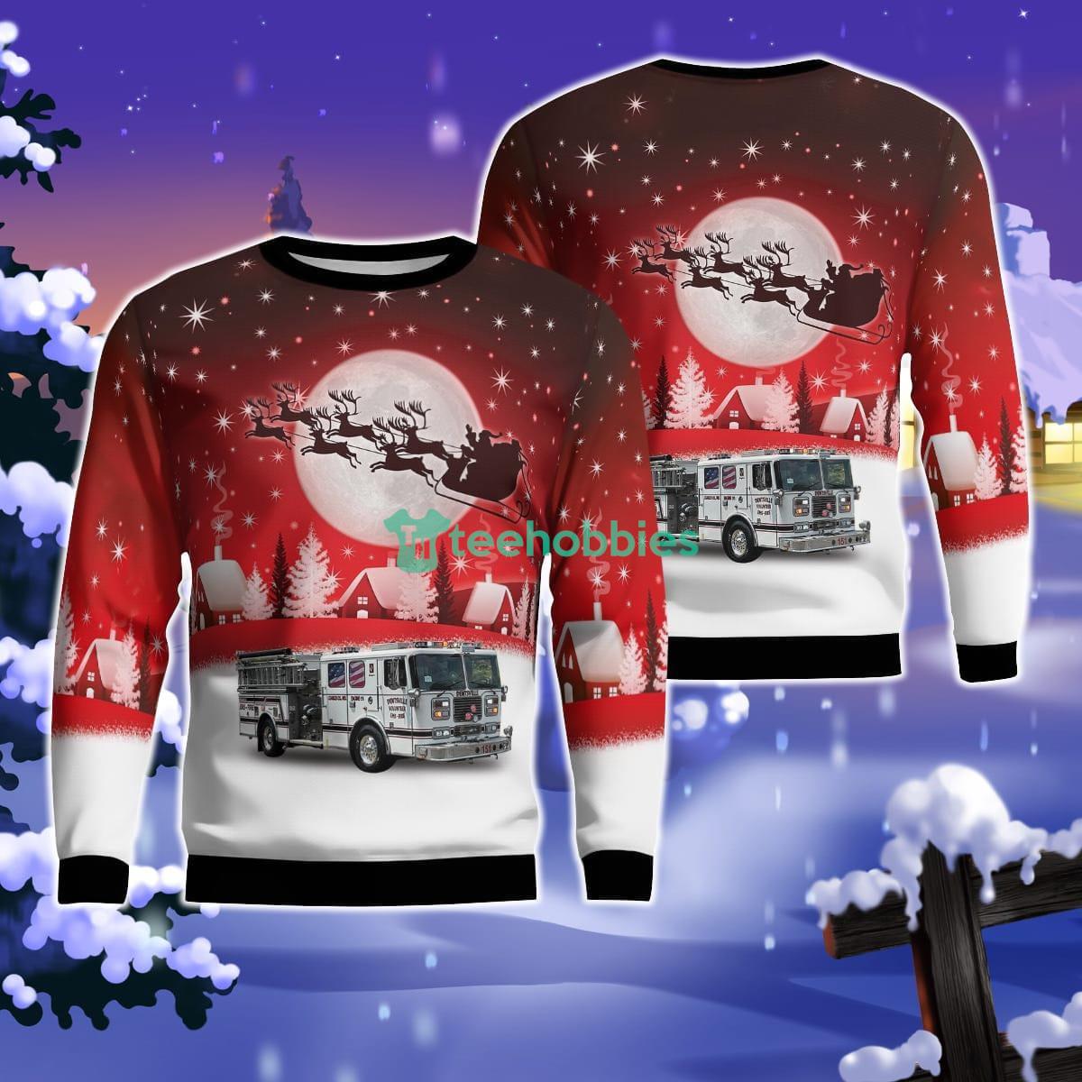 La Plata, Maryland, Dentsville Volunteer EMS, Fire and Auxiliary Christmas Ugly Sweater For Men Women Product Photo 1 La Plata, Maryland, Dentsville Volunteer EMS, Fire and Auxiliary Christmas Ugly Sweater For Men Women Product Photo 1