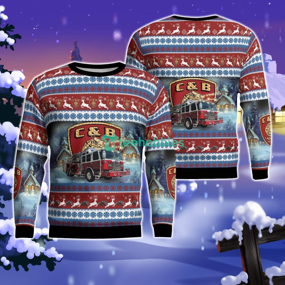 Ladson, South Carolina, C&B Fire Department Christmas AOP Ugly Sweater Gift For Men Women Product Photo 1 Ladson, South Carolina, C&B Fire Department Christmas AOP Ugly Sweater Gift For Men Women Product Photo 1