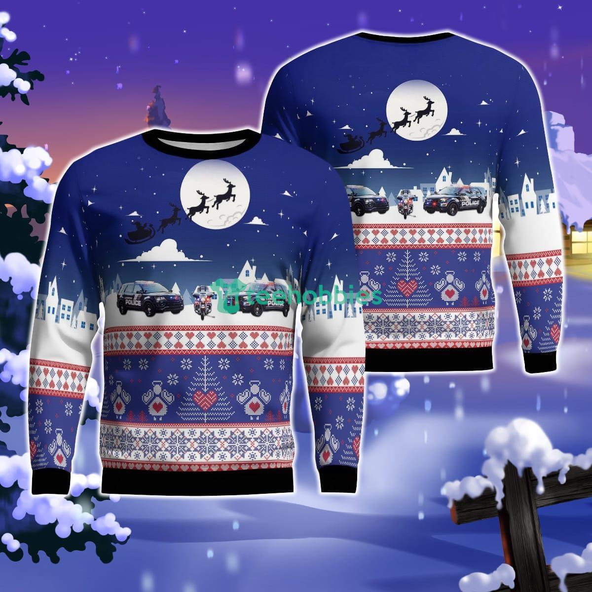 Lansing, Michigan, Lansing Police Department Christmas AOP Ugly Sweater For Men Women Product Photo 1 Lansing, Michigan, Lansing Police Department Christmas AOP Ugly Sweater For Men Women Product Photo 1
