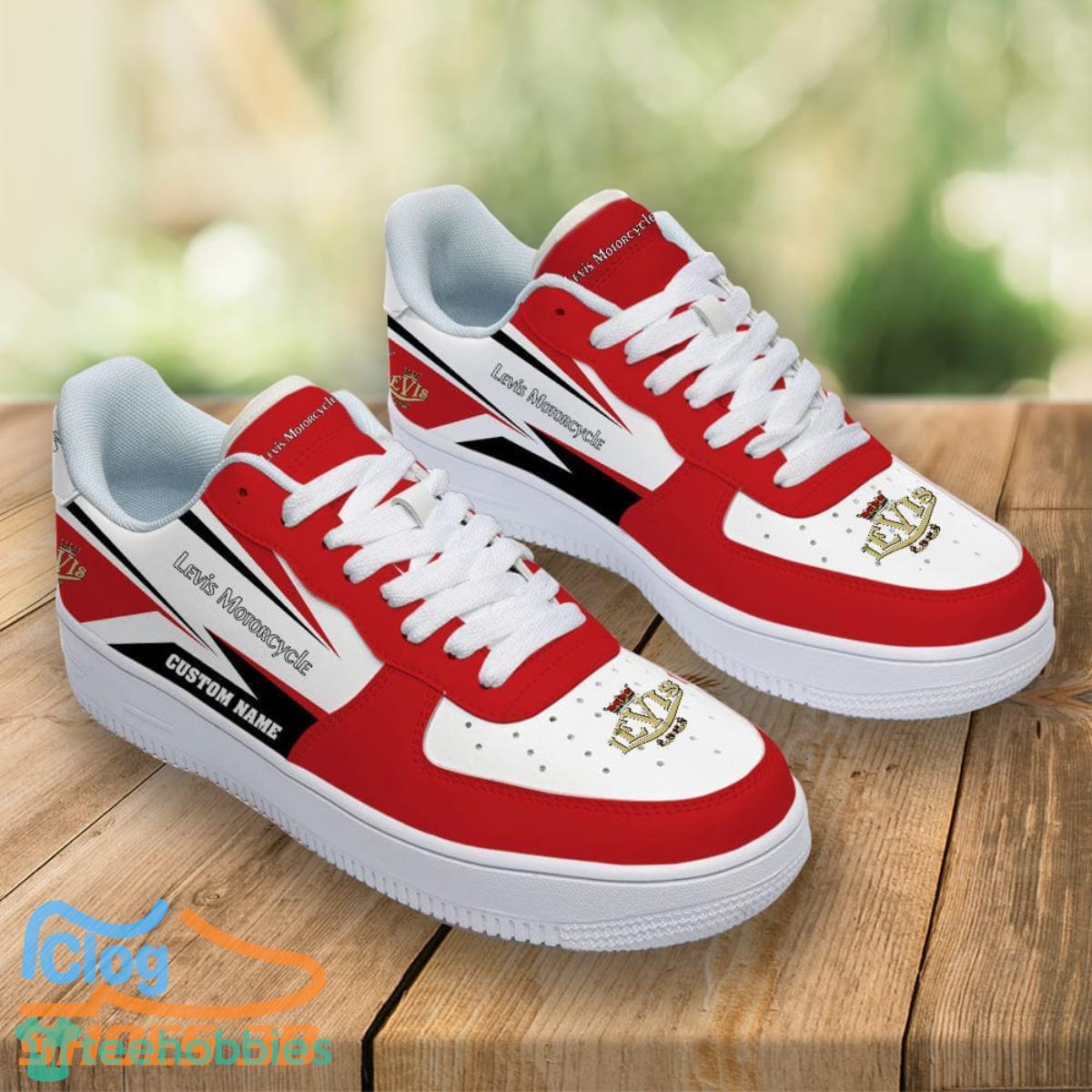 Levis Motorcycle Custom Name Air Force Shoes Sport Sneakers For Men Women Product Photo 2