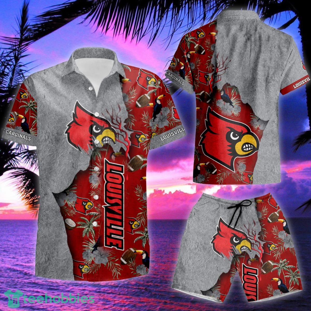 Louisville Cardinals NCAA Hawaiian Shirt Coastal Aloha Shirt