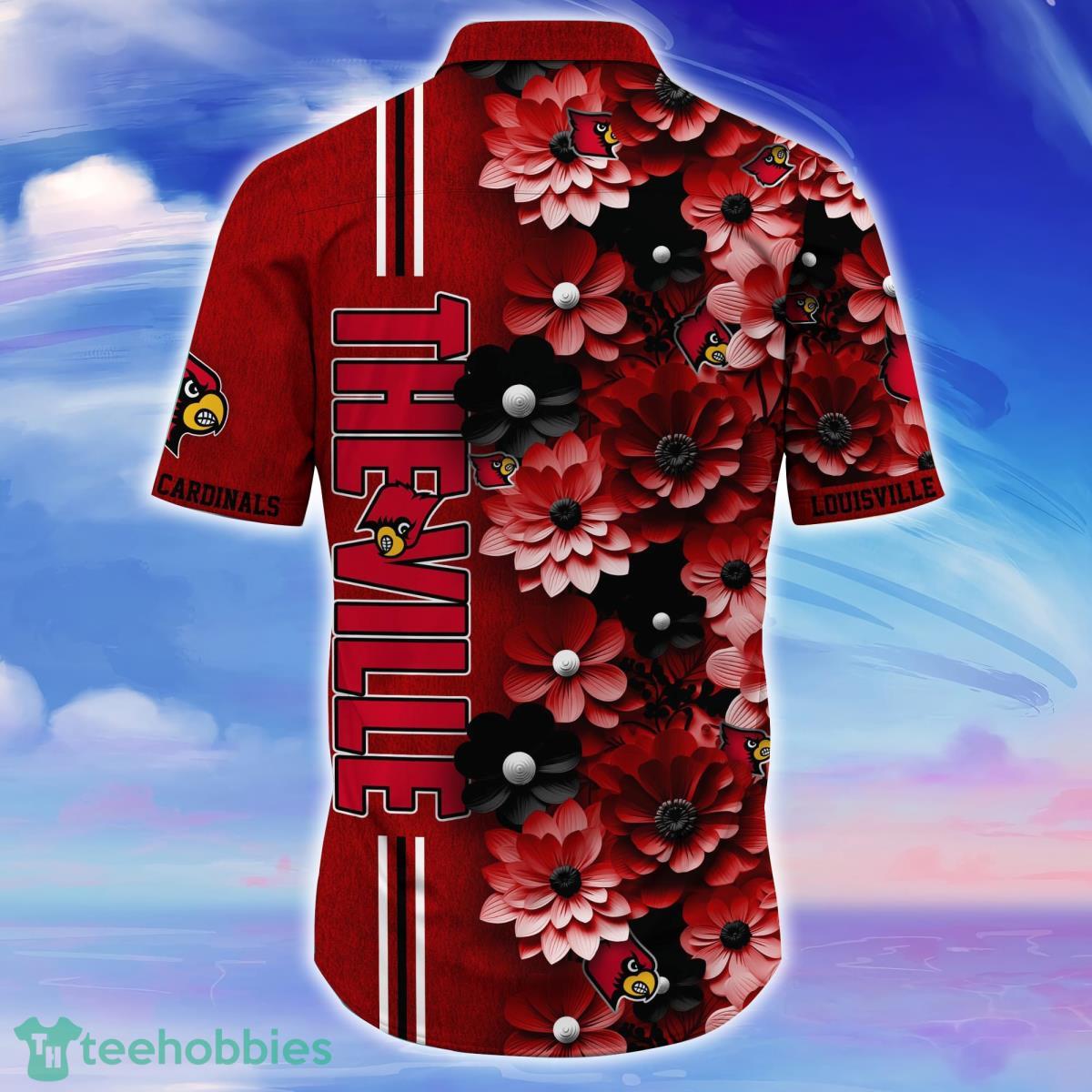 Louisville Cardinals Hibiscus Hawaiian Shirt For Fans