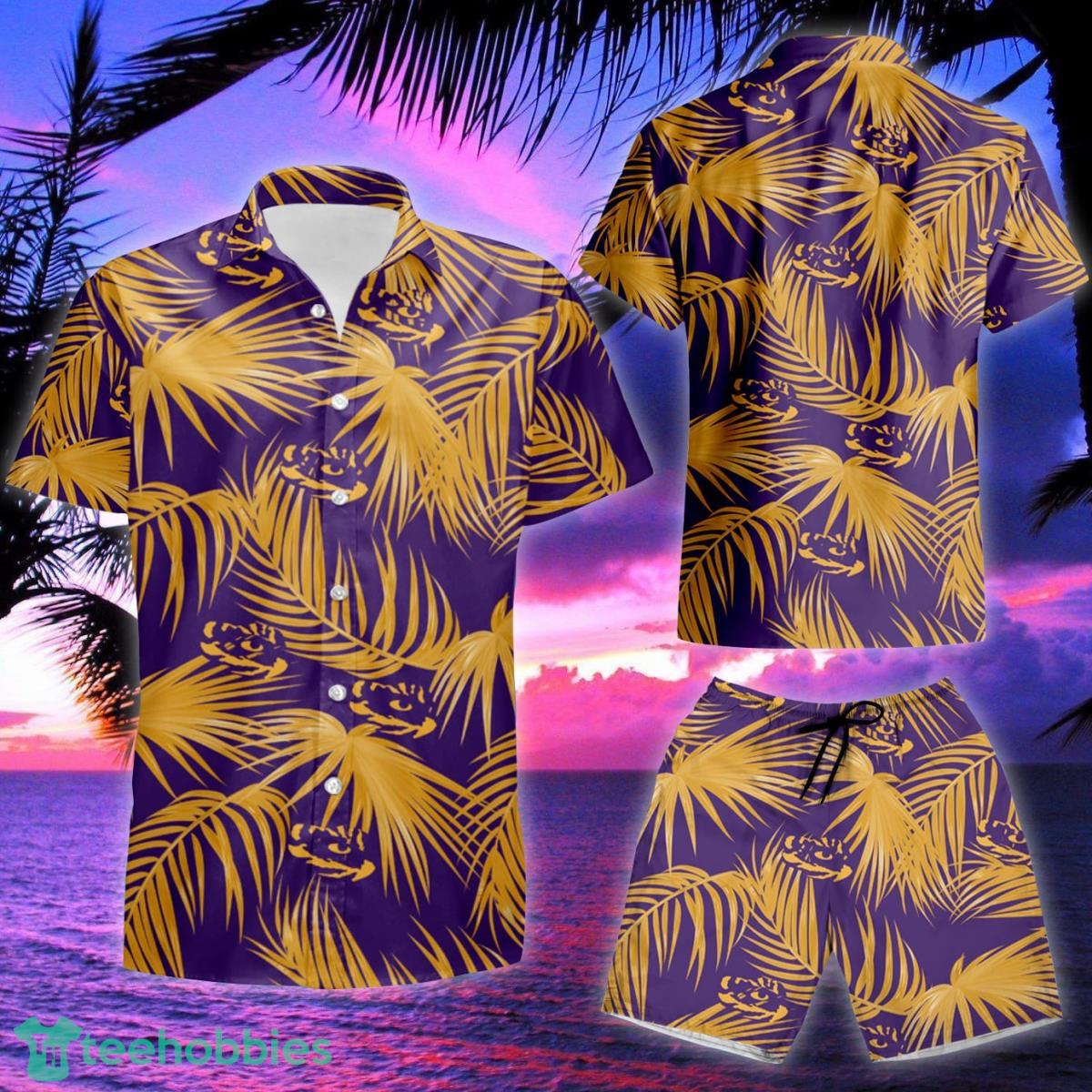 Lsu Tigers Button Up Shirt Hawaiian Shirt & Short Product Photo 2