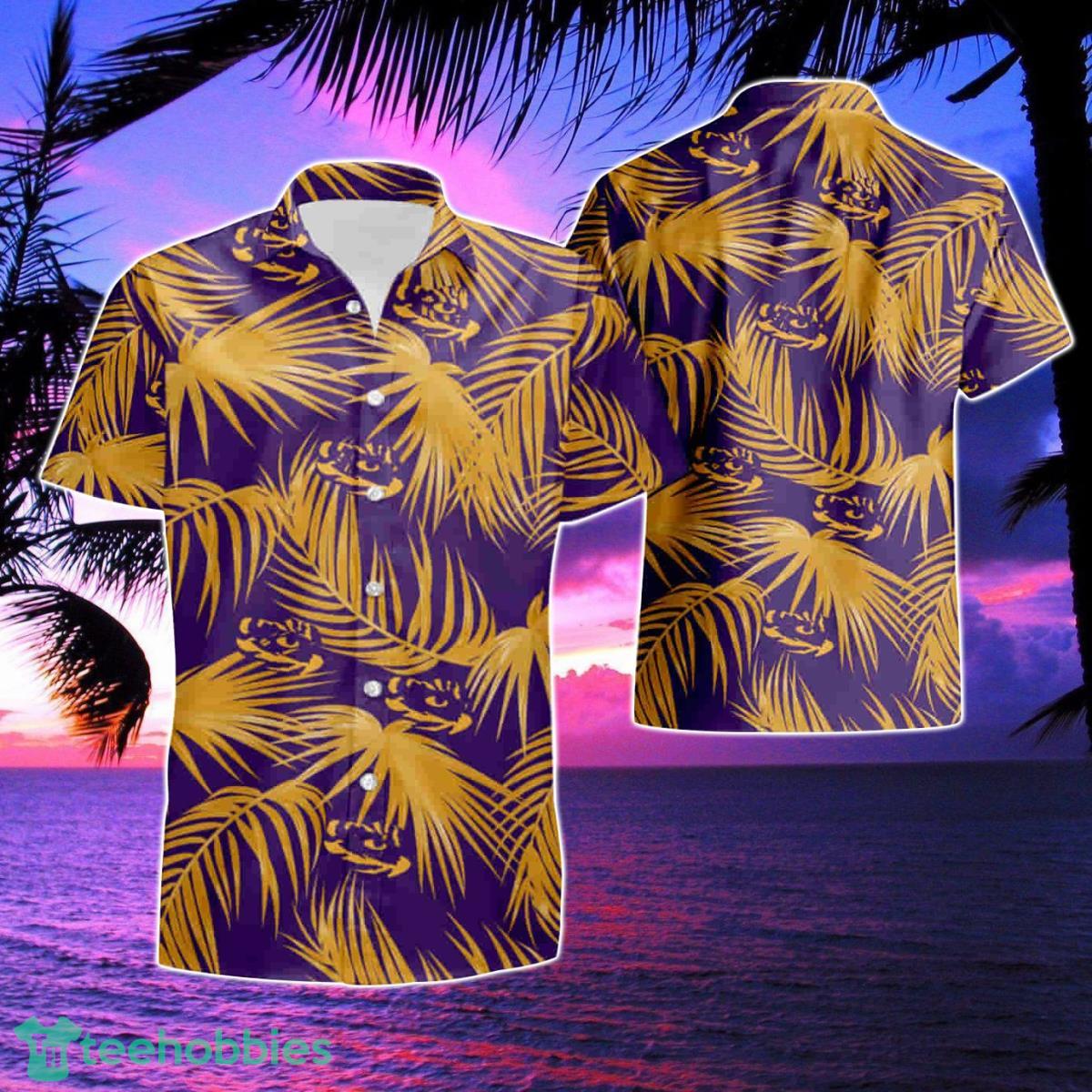 Lsu Tigers Button Up Shirt Hawaiian Shirt & Short Product Photo 1
