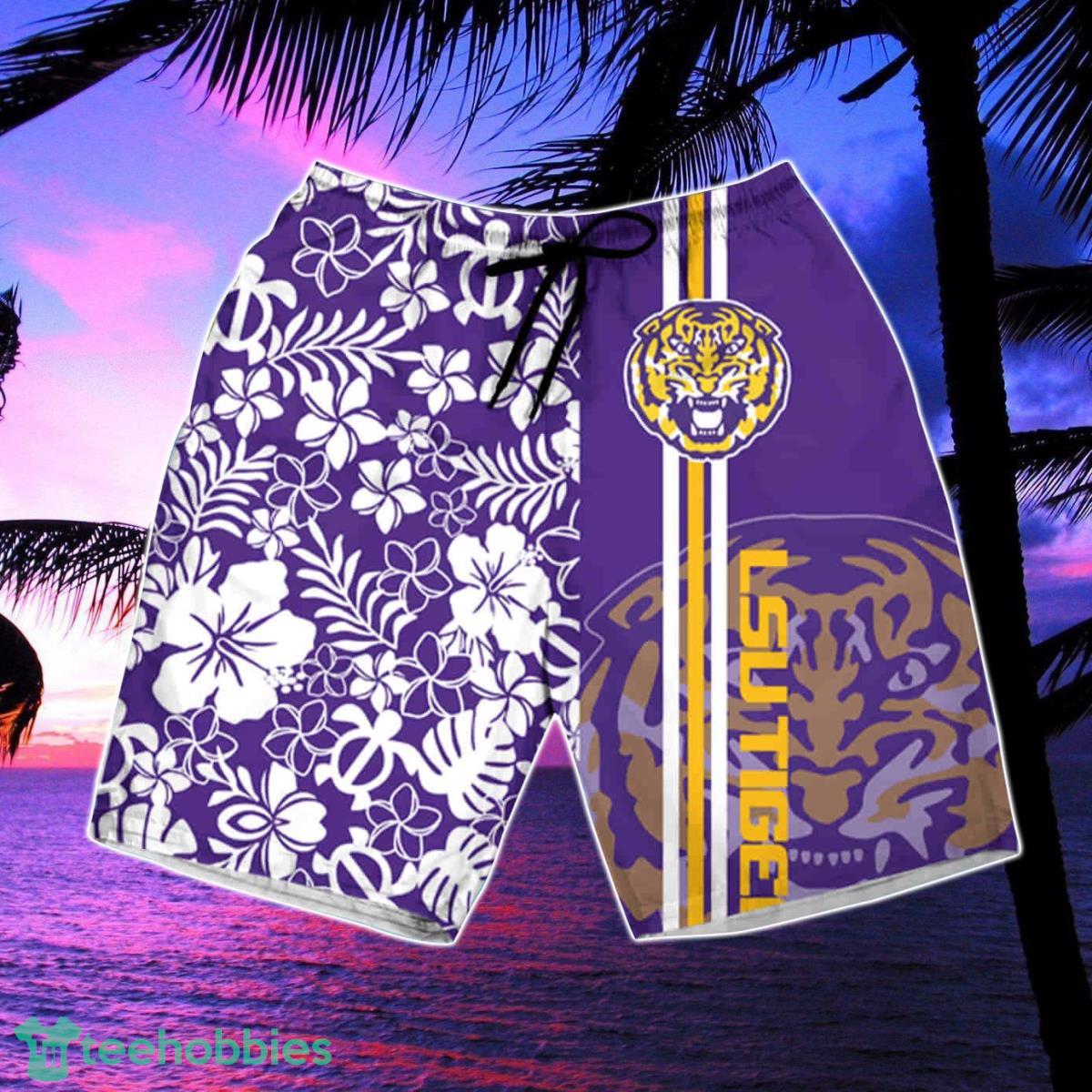 LSU Tigers Palm Tree Pattern 3D Baseball Jersey Shirt Sport Fans