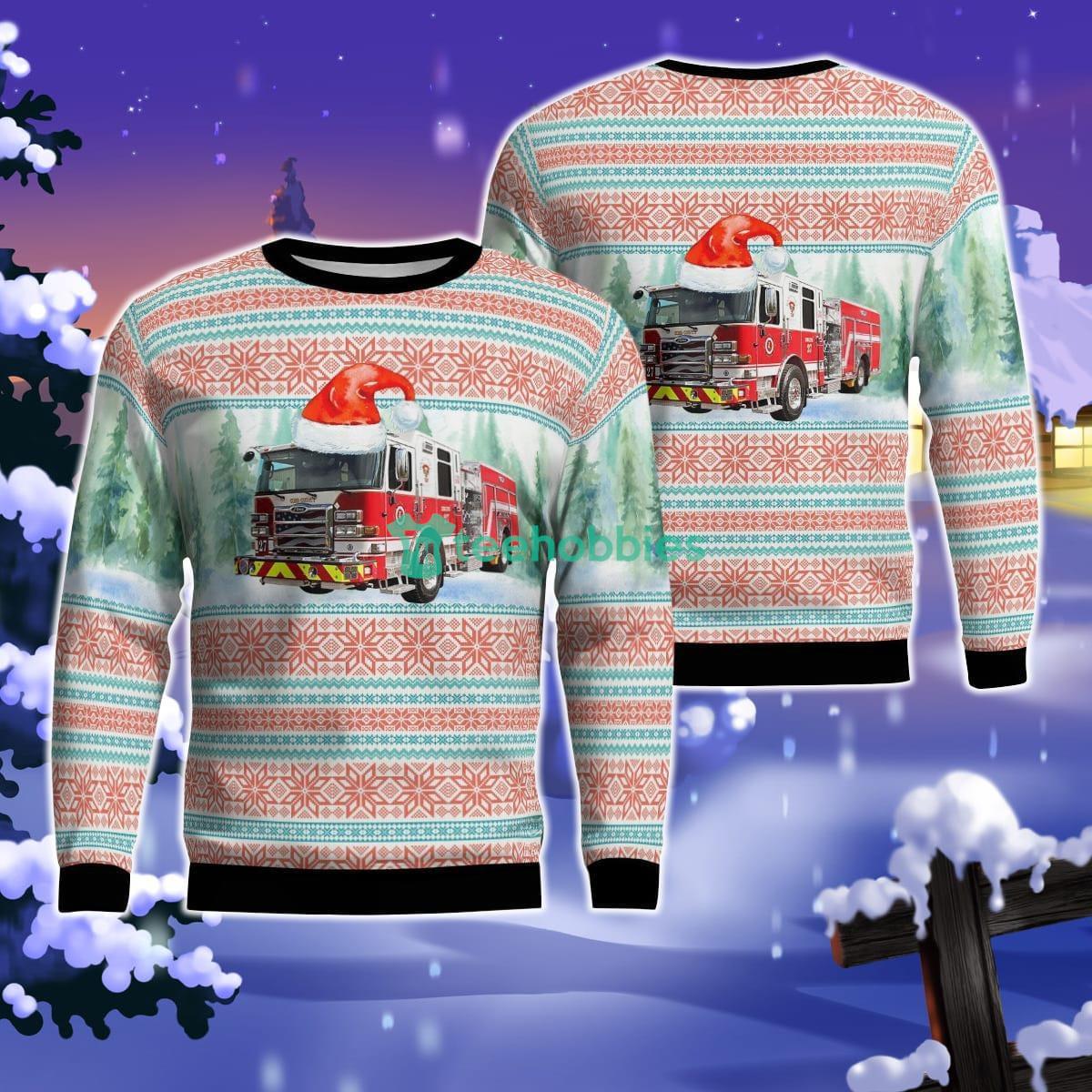 Marietta, Georgia, Cobb County Fire & Emergency Services Christmas AOP Ugly Sweater For Men Women Product Photo 1