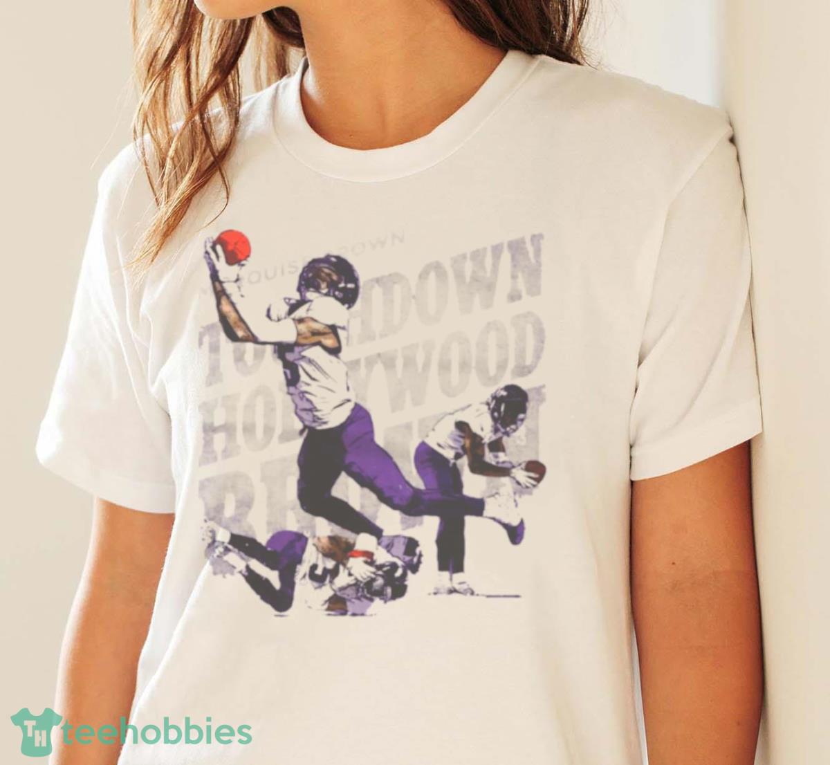 Marquise Brown Ravens Shirt - White Ladies T-Shirt