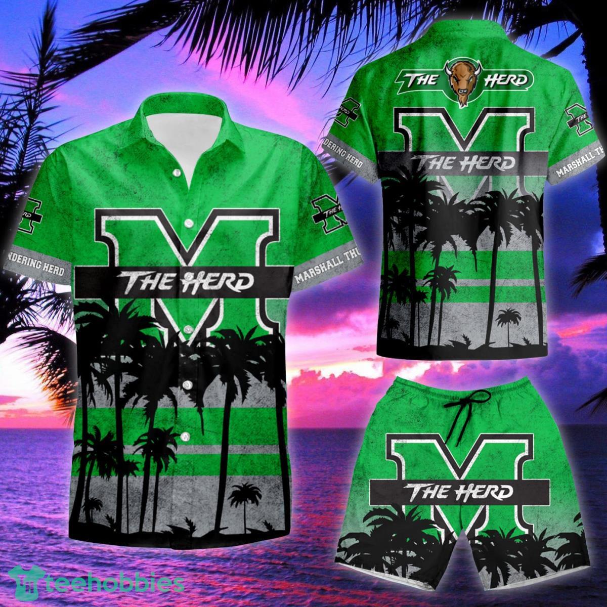 Marshall Thundering Herd Hawaiian Shirt & Short Product Photo 2