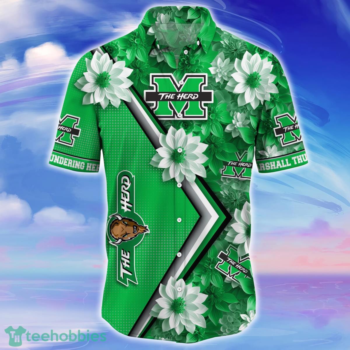Marshall Thundering Herd Trending Hawaiian Shirt Gift For Fans Product Photo 2