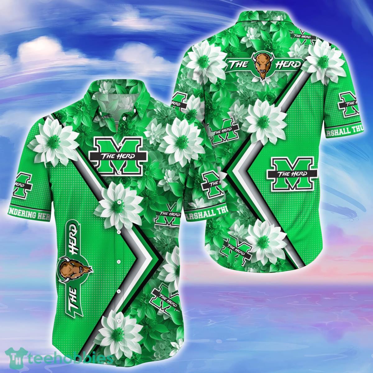 Marshall Thundering Herd Trending Hawaiian Shirt Gift For Fans Product Photo 1