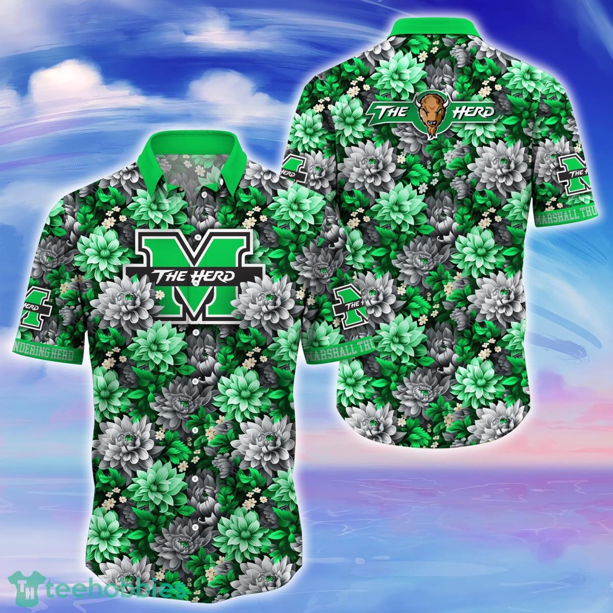 Marshall Thundering Herd Trending Hawaiian Shirt Great Gift For Fans Product Photo 1