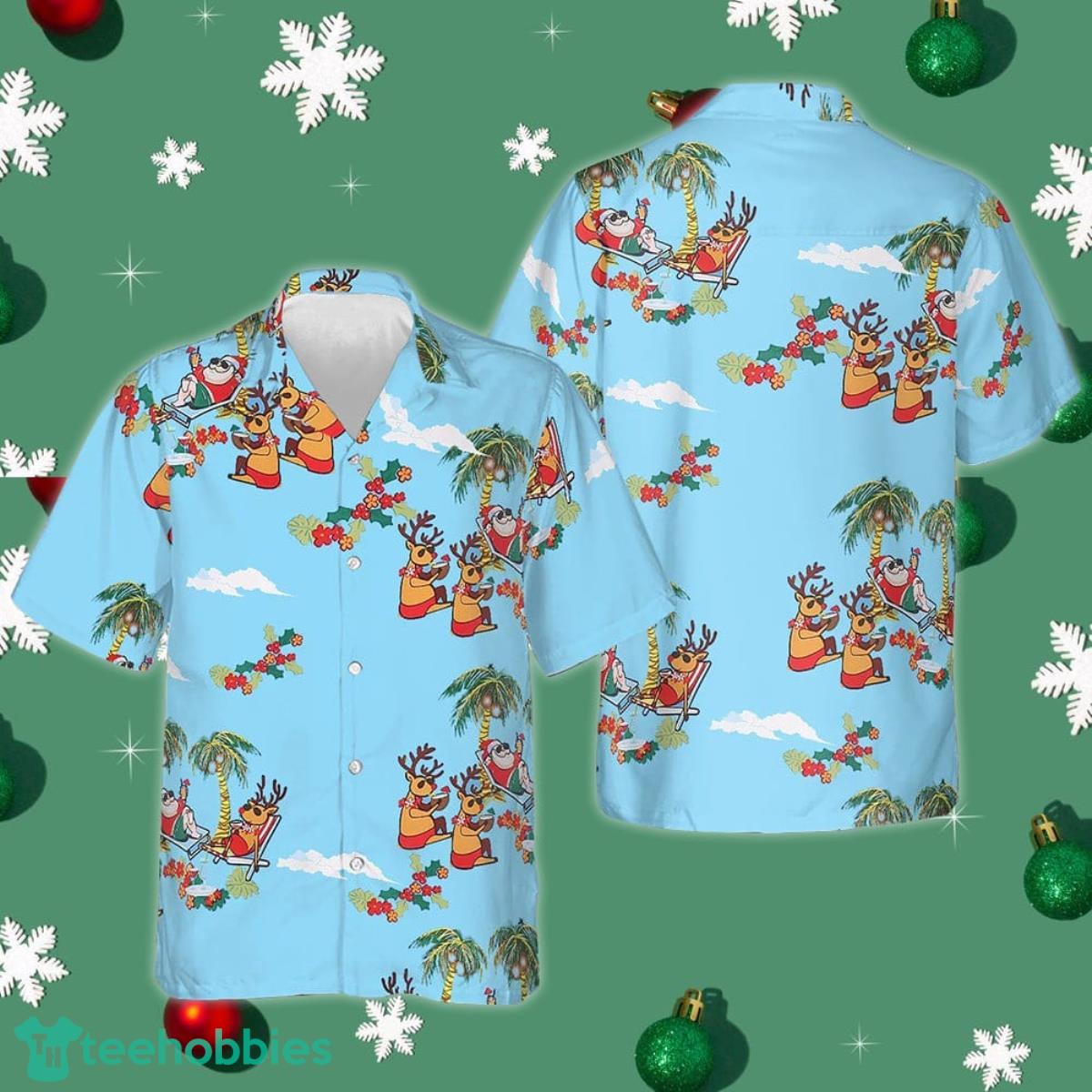 Cute Santa Claus On Beach Plus Size Hawaiian Shirt For Women