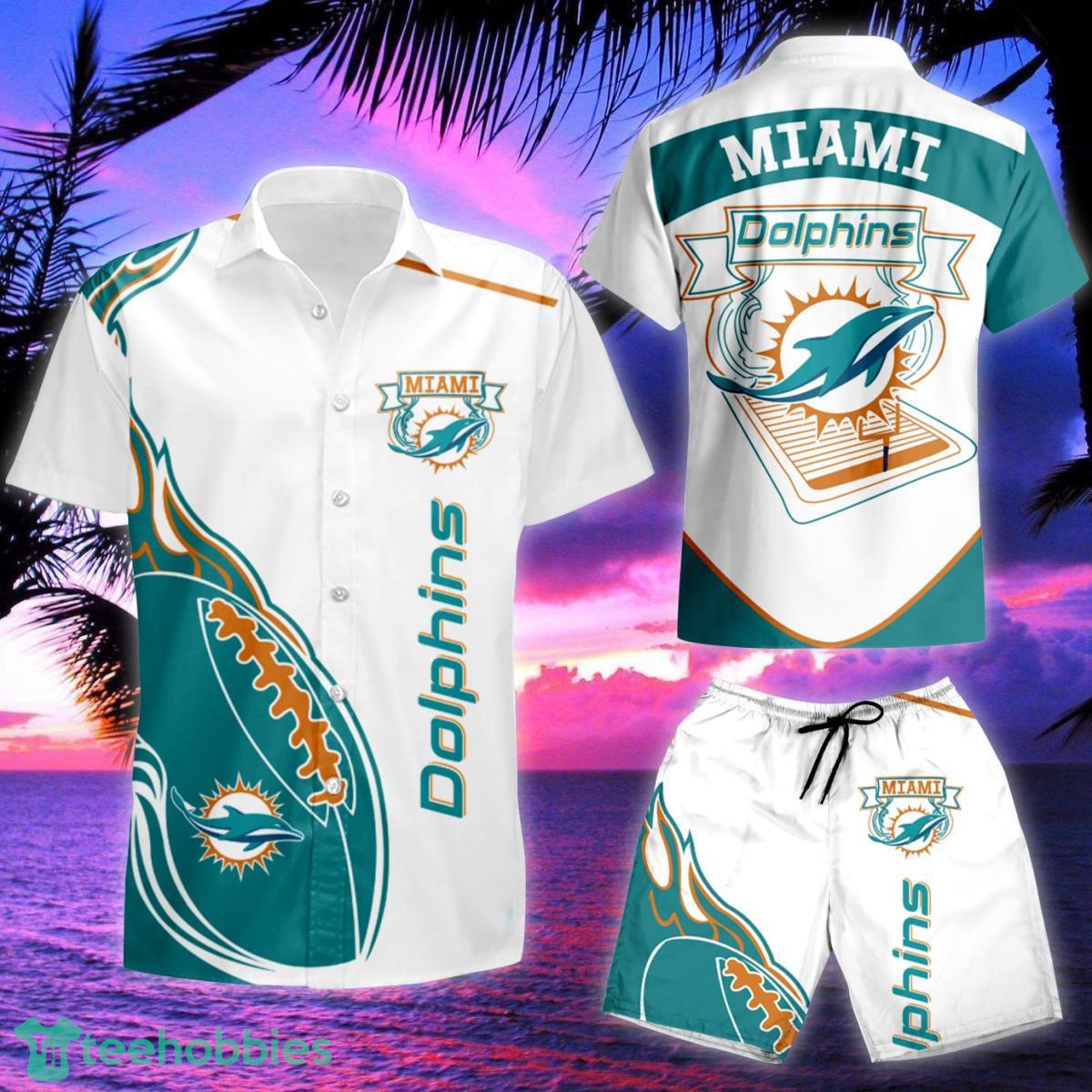 Miami Dolphins 2023 Hawaiian Shirt & Short Product Photo 2