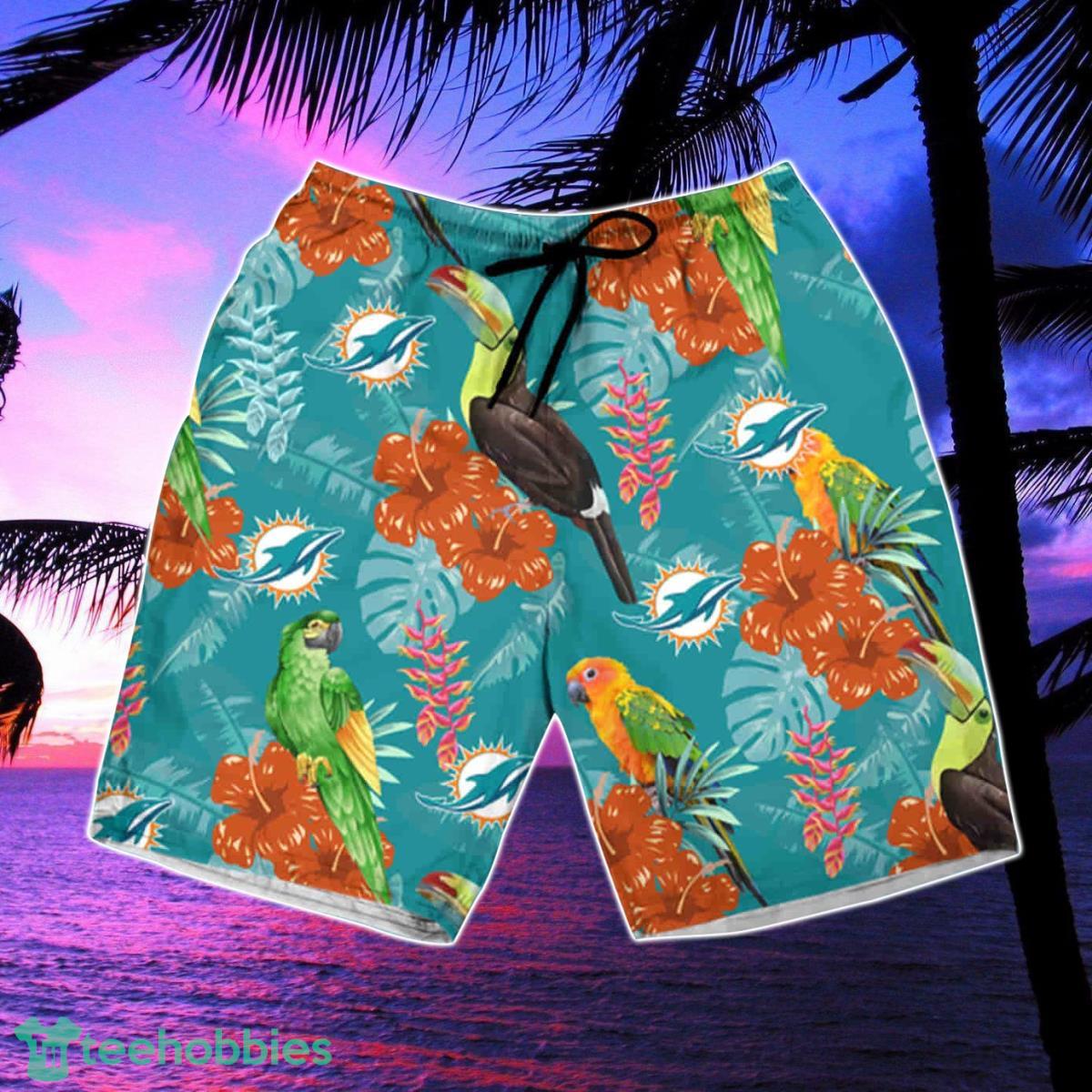 Miami Dolphins Coconut Tree Hawaiian Shirt Summer Button Up