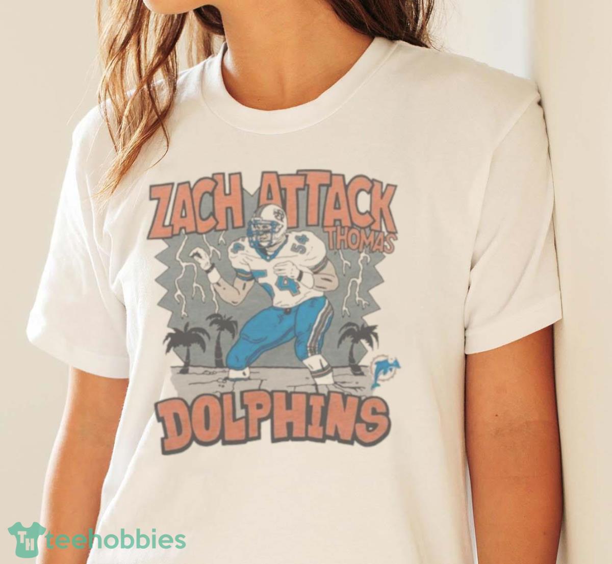 Miami Dolphins Zach Thomas Shirt - White Ladies T-Shirt