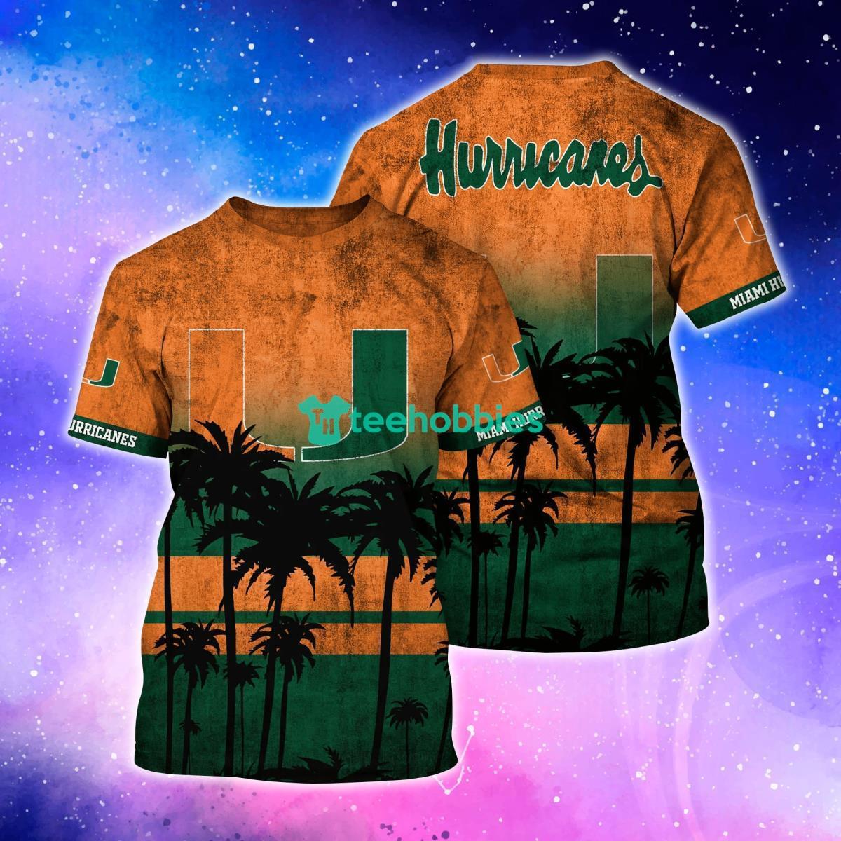 Miami Hurricanes Hot Trending 3D T-Shirt For Fans Product Photo 1
