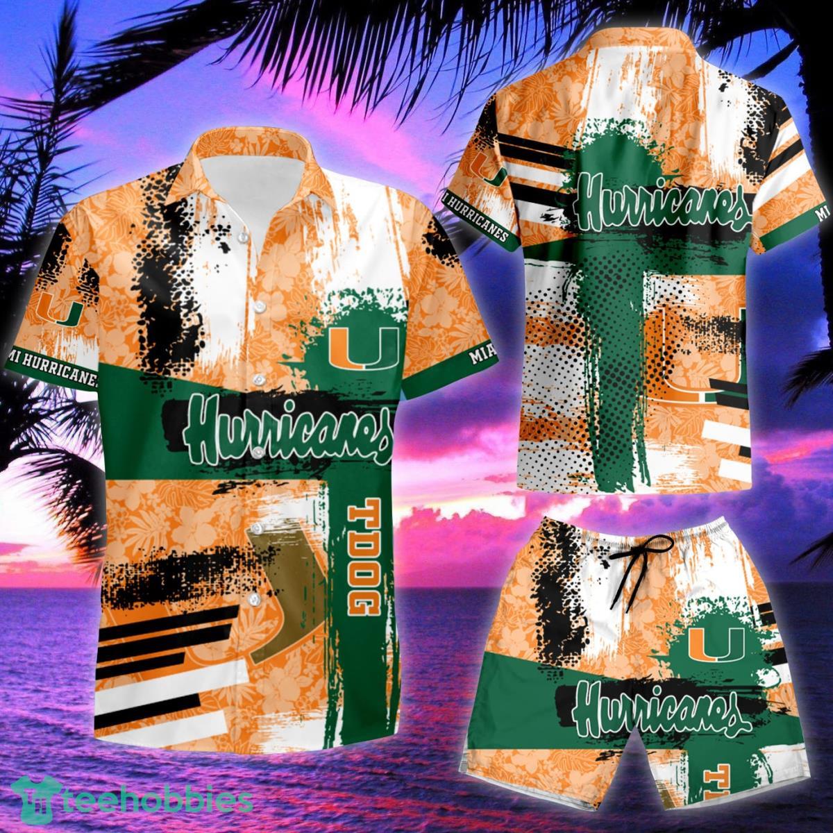 Miami Hurricanes NCAA1 Hawaiian Shirt & Short Product Photo 2