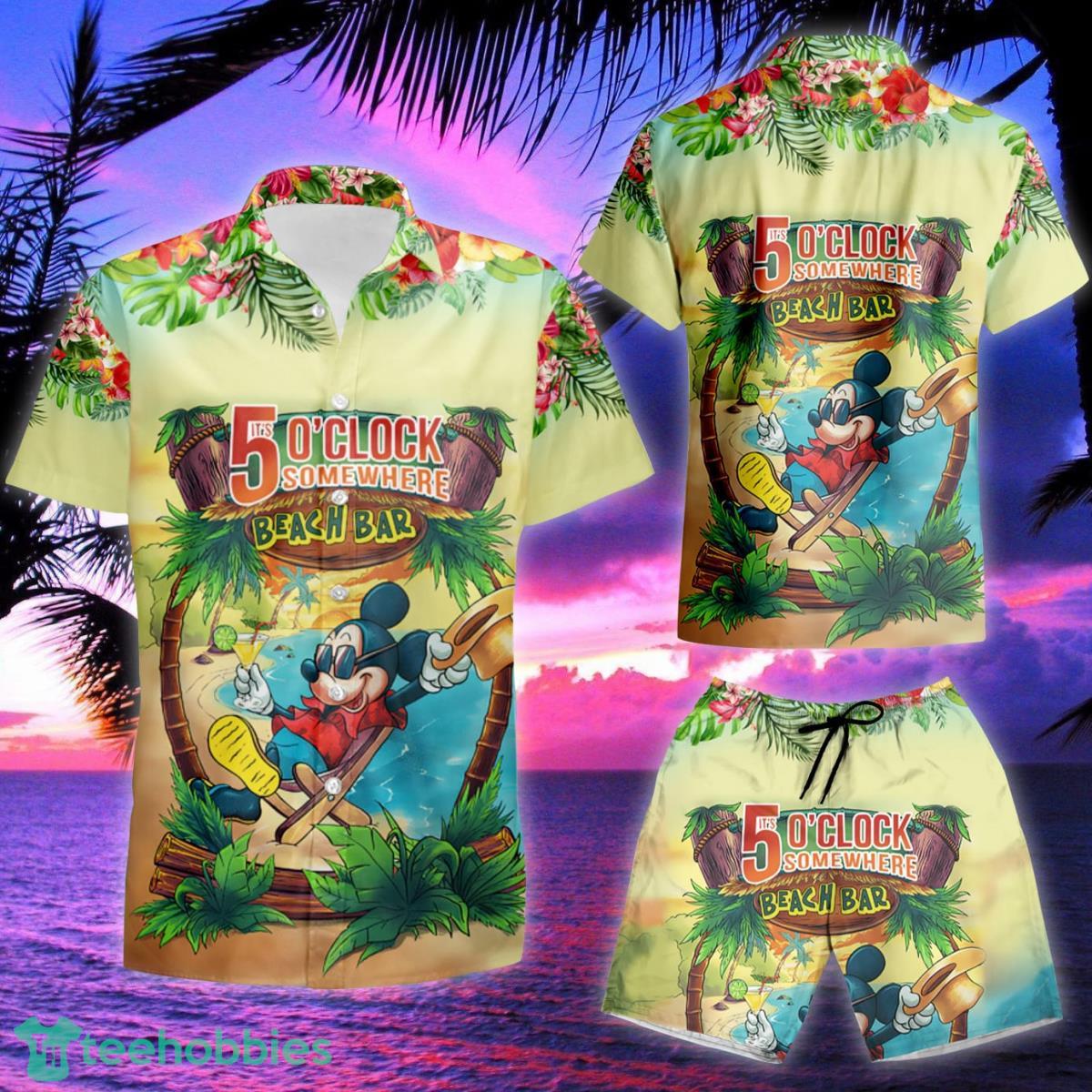Mickey Mouse Its 5 O27Clock Somewhere Beach Bar Hawaiian Shirt & Short image Mickey Mouse Its 5 O27Clock Somewhere Beach Bar Hawaiian Shirt & Short Product Photo 2