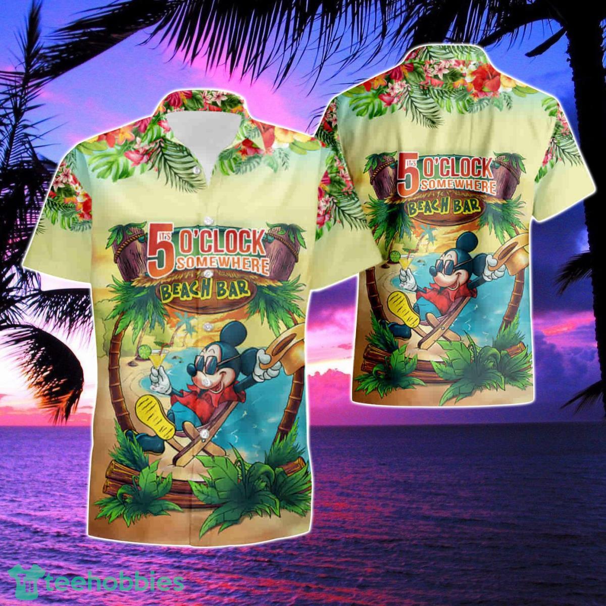 Mickey Mouse Its 5 O27Clock Somewhere Beach Bar Hawaiian Shirt & Short Product Photo 1 Mickey Mouse Its 5 O27Clock Somewhere Beach Bar Hawaiian Shirt & Short Product Photo 1