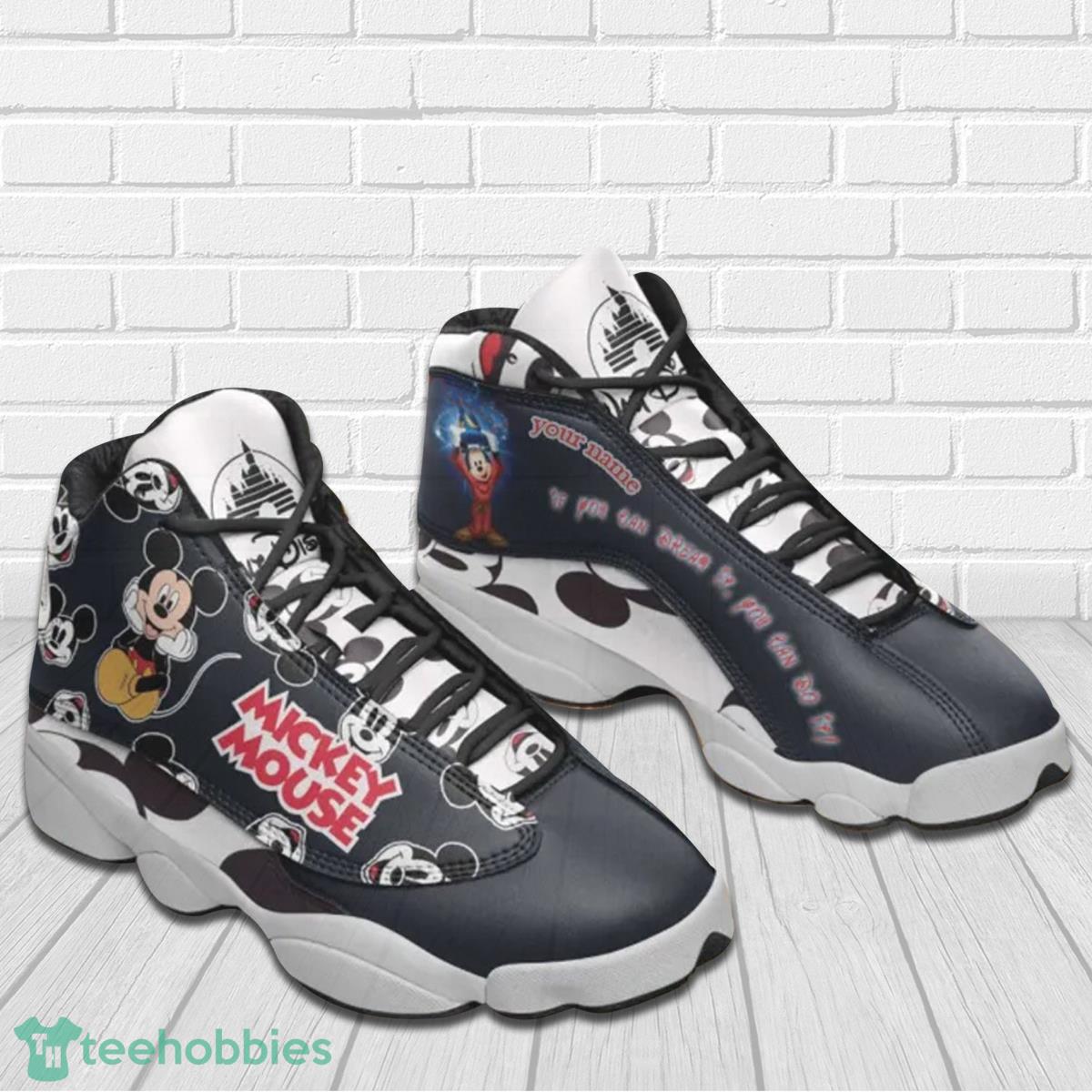 Personalized Mickey Mouse white red custom Air Jordan 13 shoes - LIMITED  EDTION