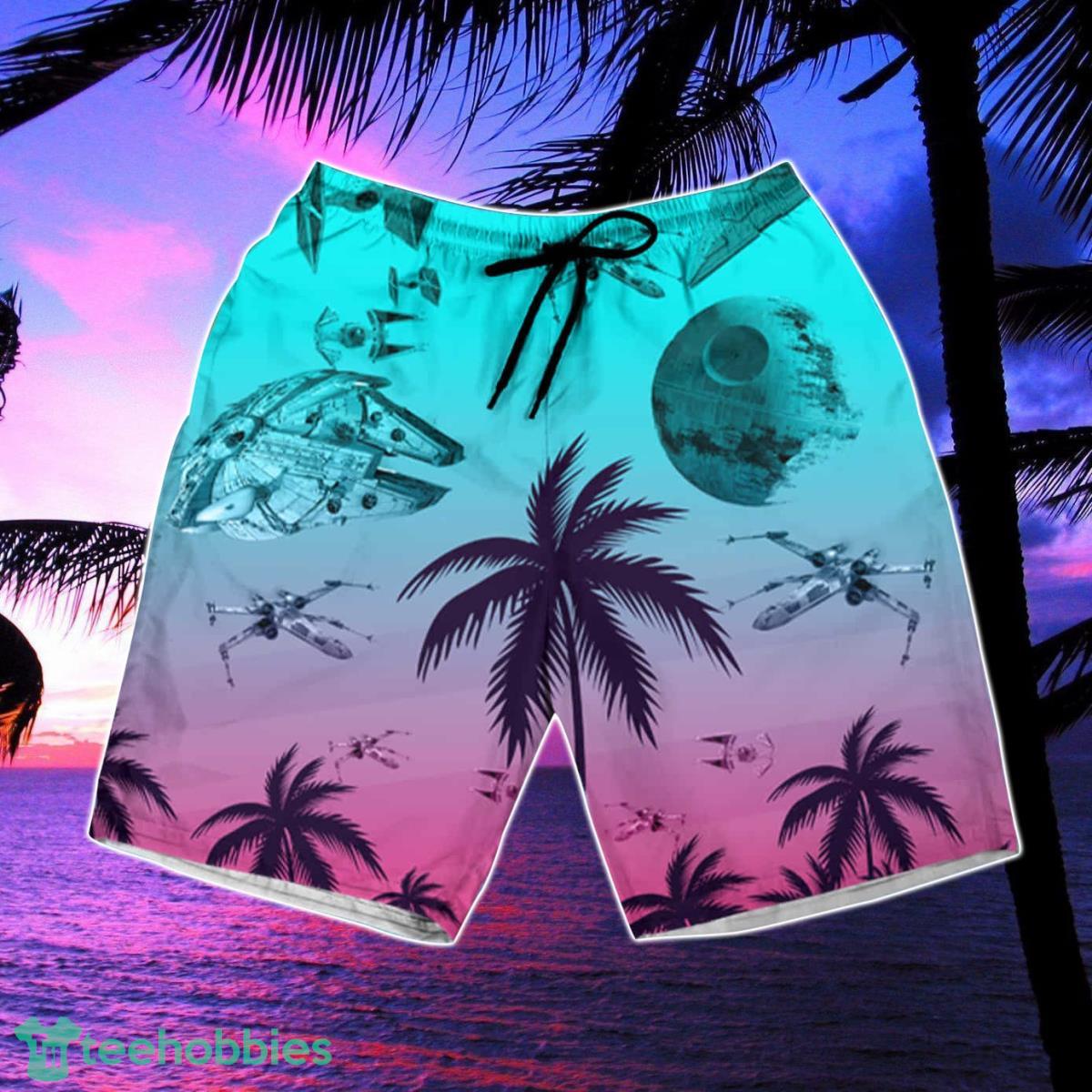 Millennium Falcon X-Wing Starfighter Hawaiian Shirt & Short Product Photo 3 Millennium Falcon X-Wing Starfighter Hawaiian Shirt & Short Product Photo 3