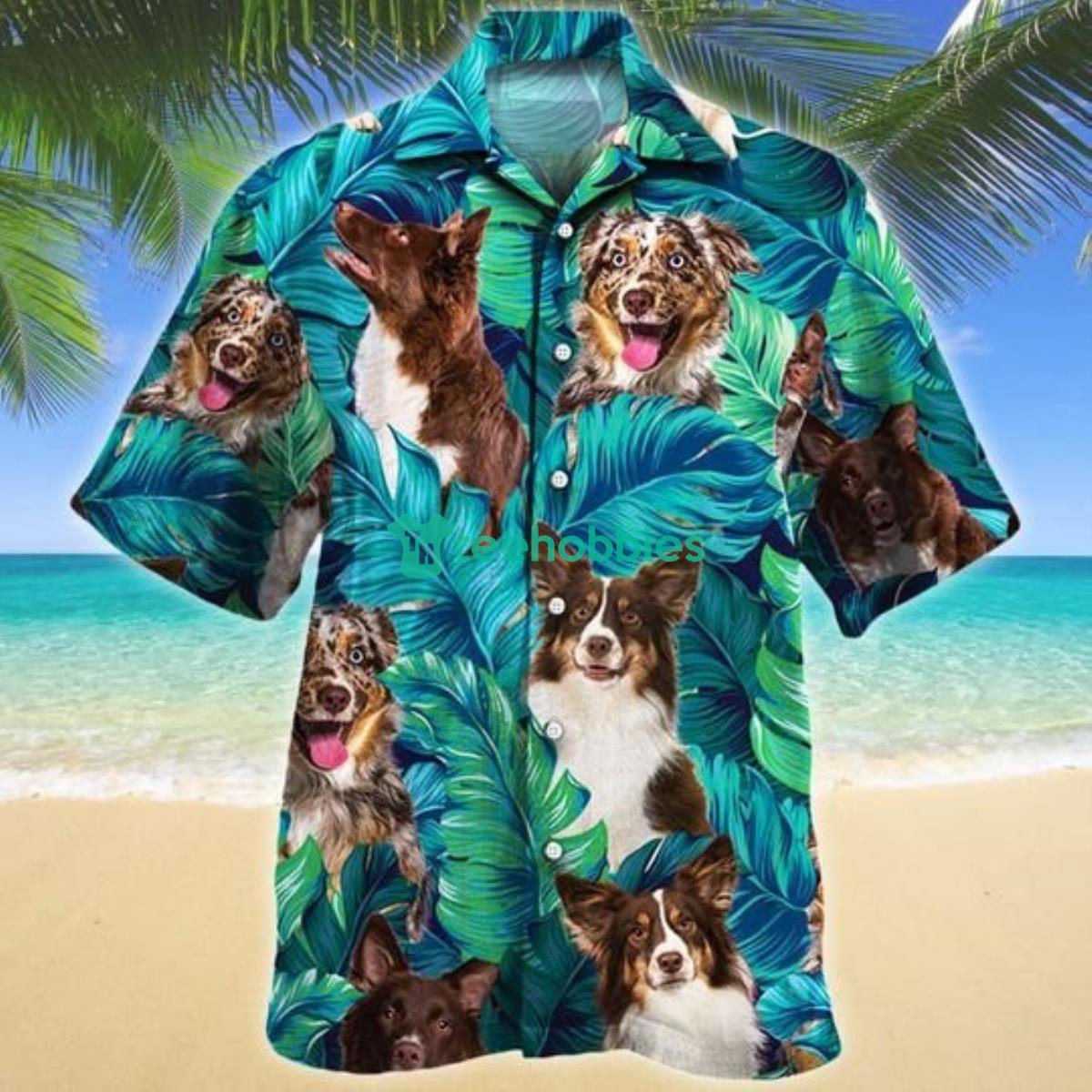 Miniature American Shepherd Dog Lovers Hawaiian Style For Summer All Printed 3D Hawaiian Shirt For Men Women Product Photo 1