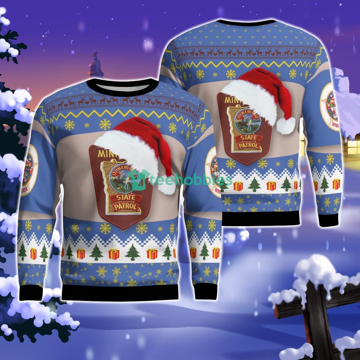 Minnesota State Patrol Christmas AOP Ugly Sweater For Men Women Product Photo 1
