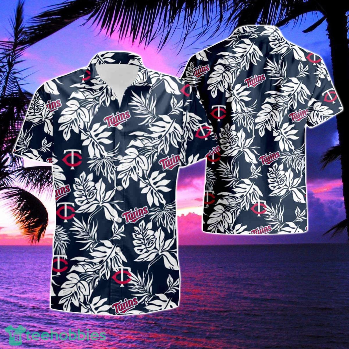 Minnesota Twins Tropical Flower Short Sleeve Hawaiian Shirt & Short Product Photo 1