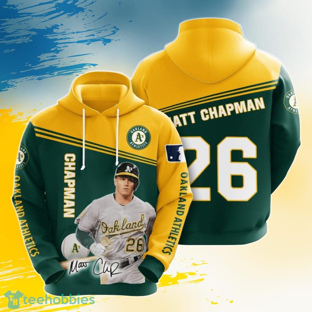 MLB Oakland Athletics Matt Chapman 3D Pullover Hoodie For Fans Product Photo 1