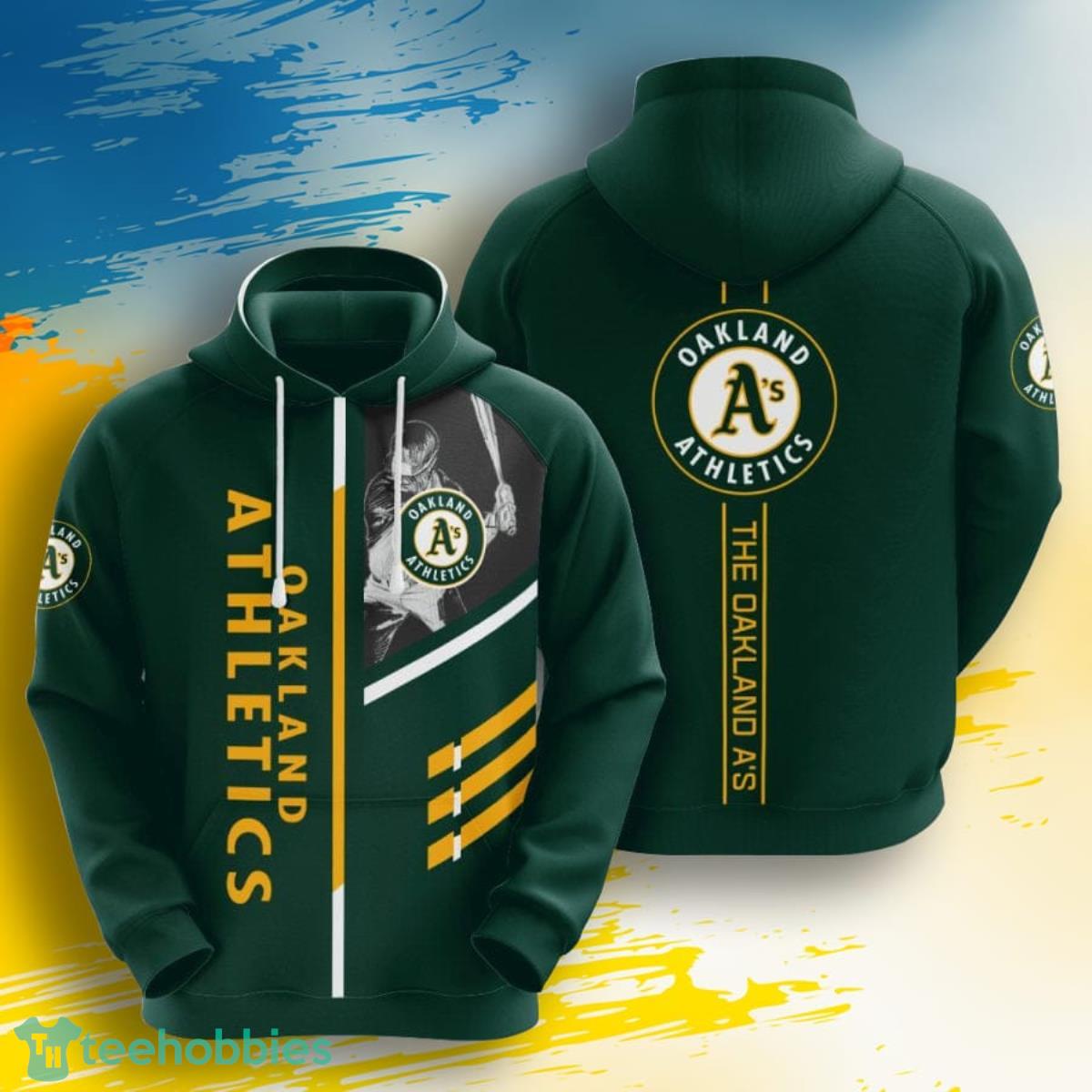 MLB Oakland Athletics The Oakland A's Green 3D Pullover Hoodie For Fans Product Photo 1