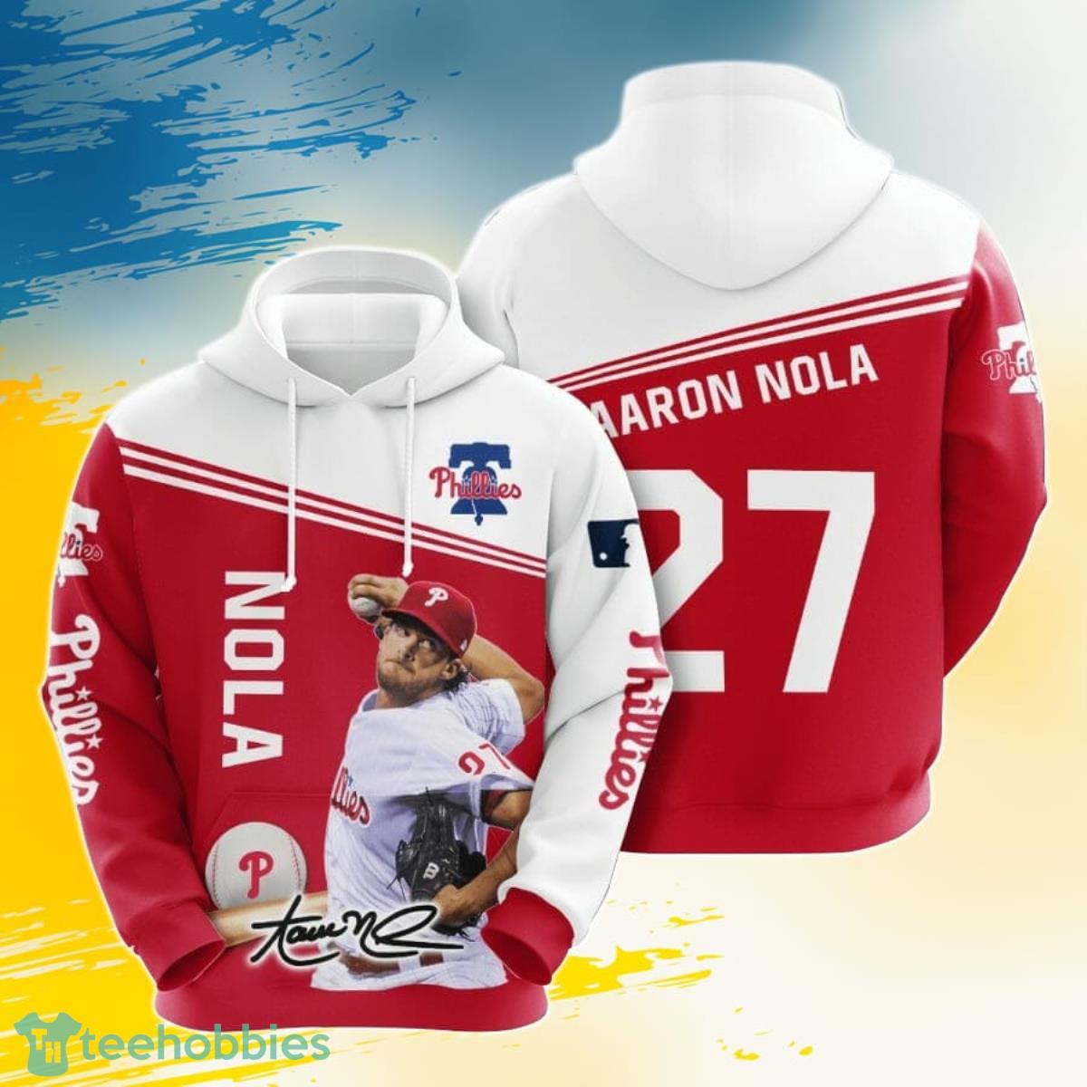 MLB Philadelphia Phillies Aaron Nola 3D Pullover Hoodie For Fans Product Photo 1