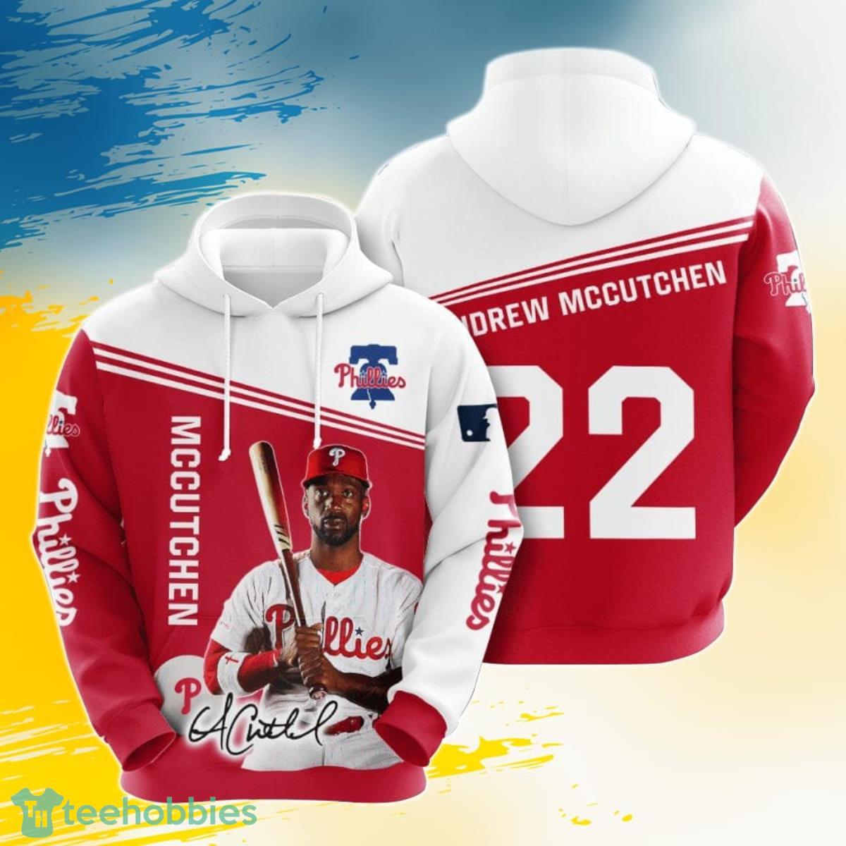 MLB Philadelphia Phillies Andrew McCutchen 3D Pullover Hoodie For Fans Product Photo 1