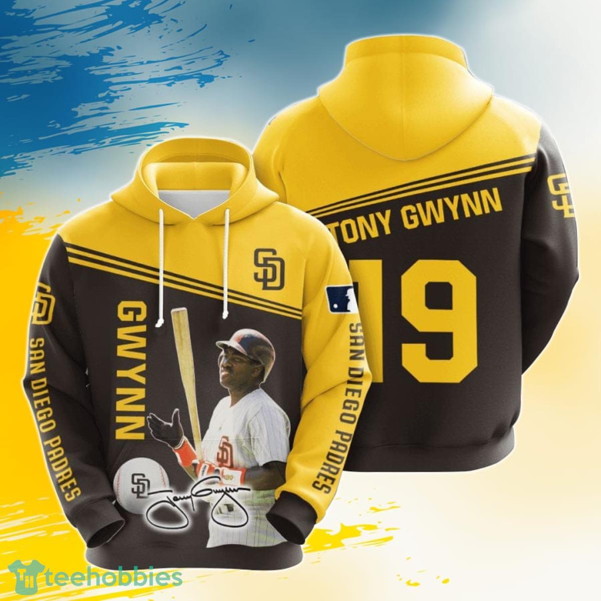 MLB San Diego Padres Tony Gwynn 3D Pullover Hoodie For Fans Product Photo 1