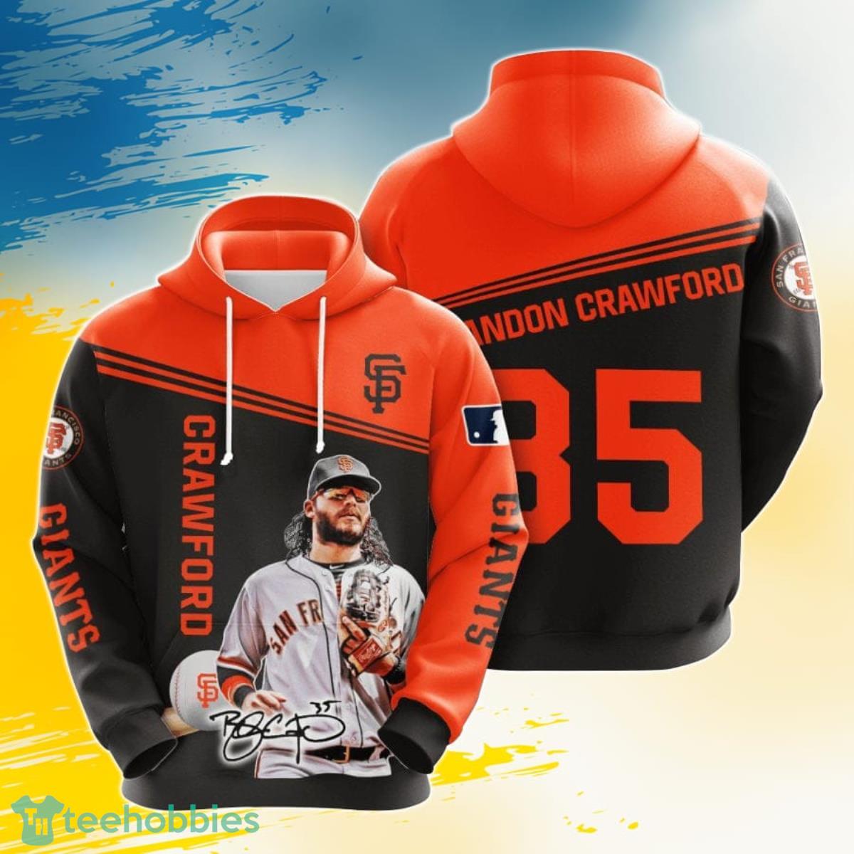 MLB San Francisco Giants Brandon Crawford 3D Pullover Hoodie For Fans Product Photo 1