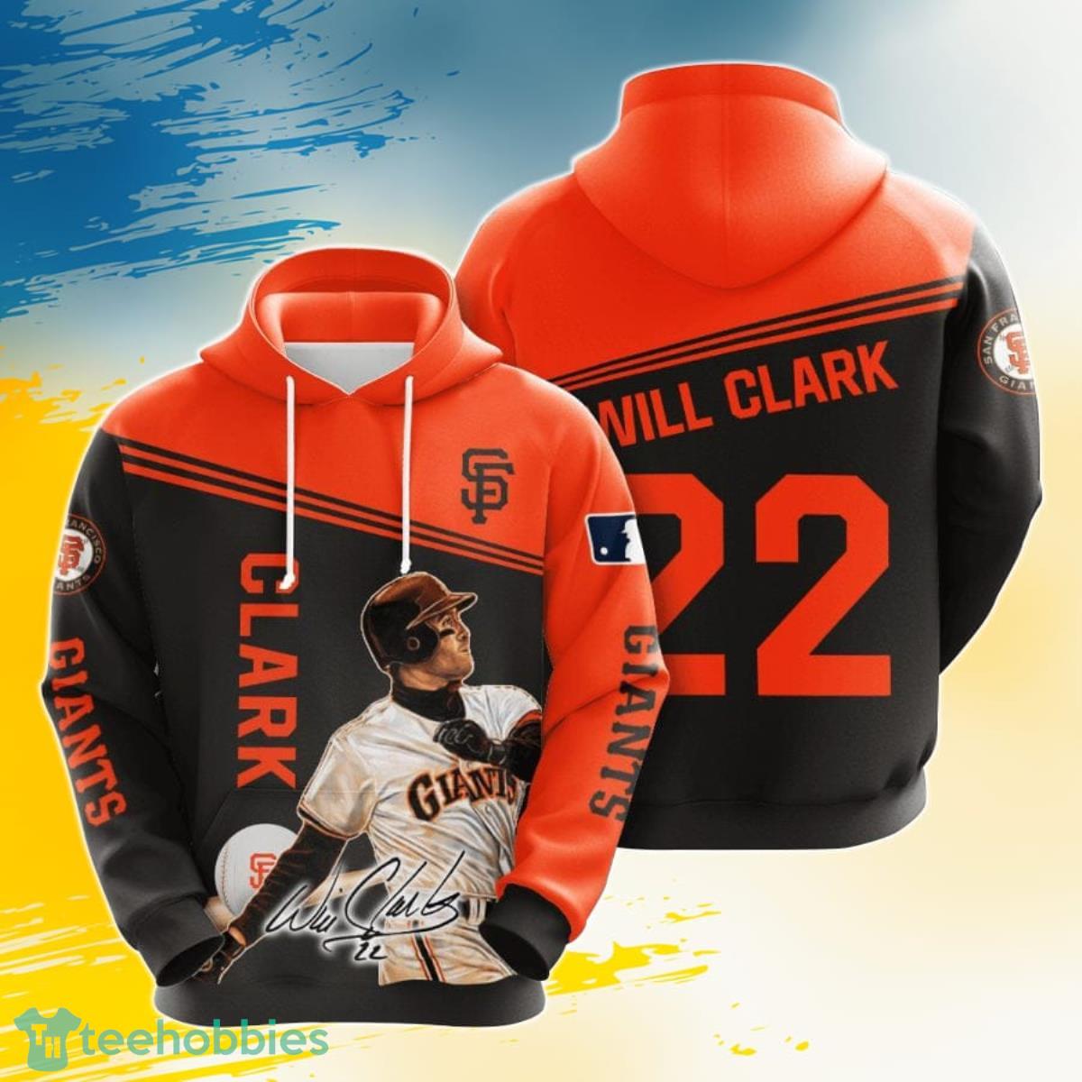 MLB San Francisco Giants Will Clark 3D Pullover Hoodie For Fans Product Photo 1