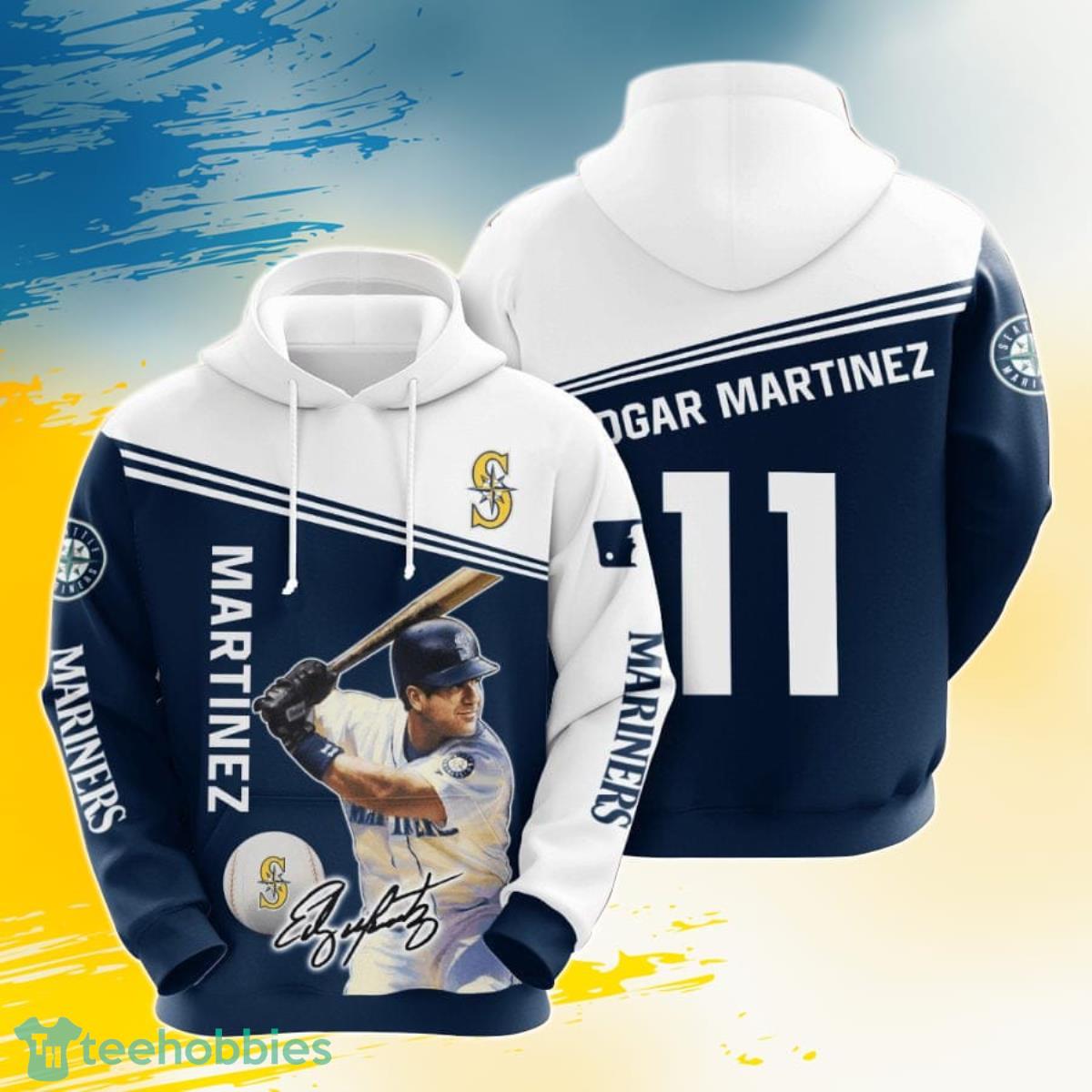 MLB Seattle Mariners Edgar Martinez 3D Pullover Hoodie For Fans