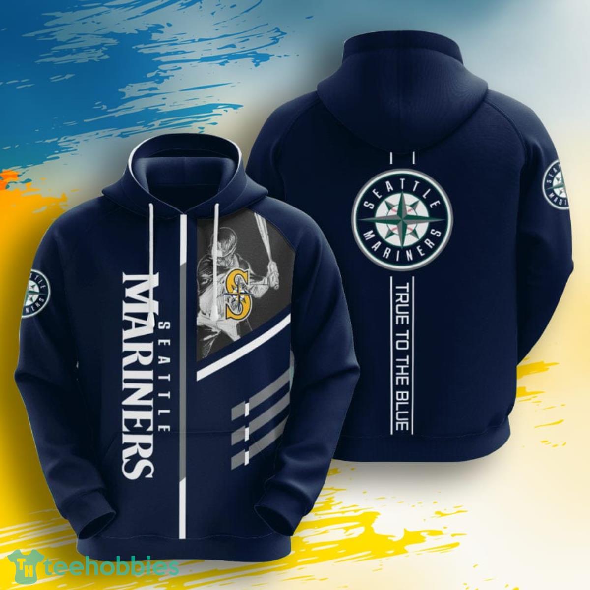 MLB Seattle Mariners True To The Blue 3D Pullover Hoodie For Fans Product Photo 1