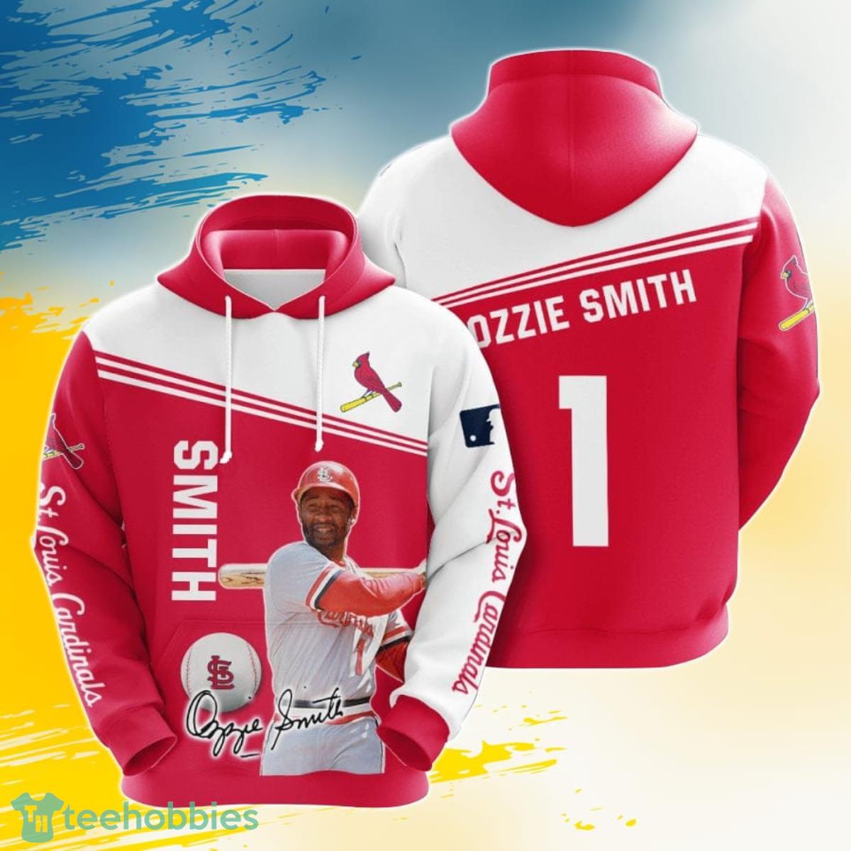 MLB St. Louis Cardinals Ozzie Smith 3D Pullover Hoodie For Fans Product Photo 1