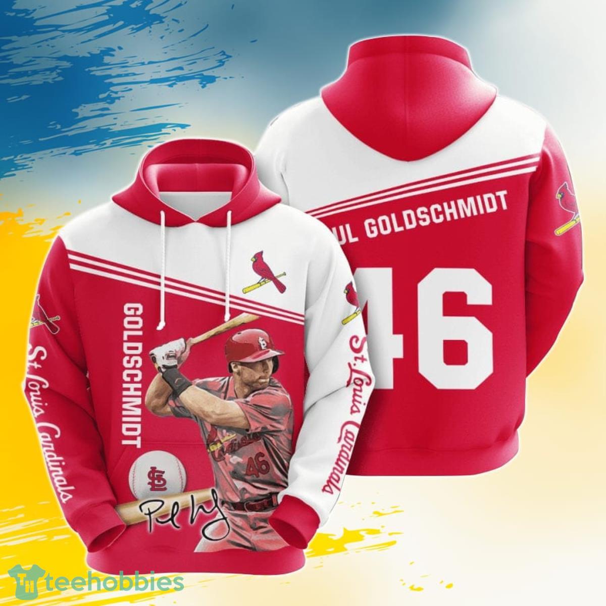 MLB St. Louis Cardinals Paul Goldschmidt 3D Pullover Hoodie For Fans Product Photo 1
