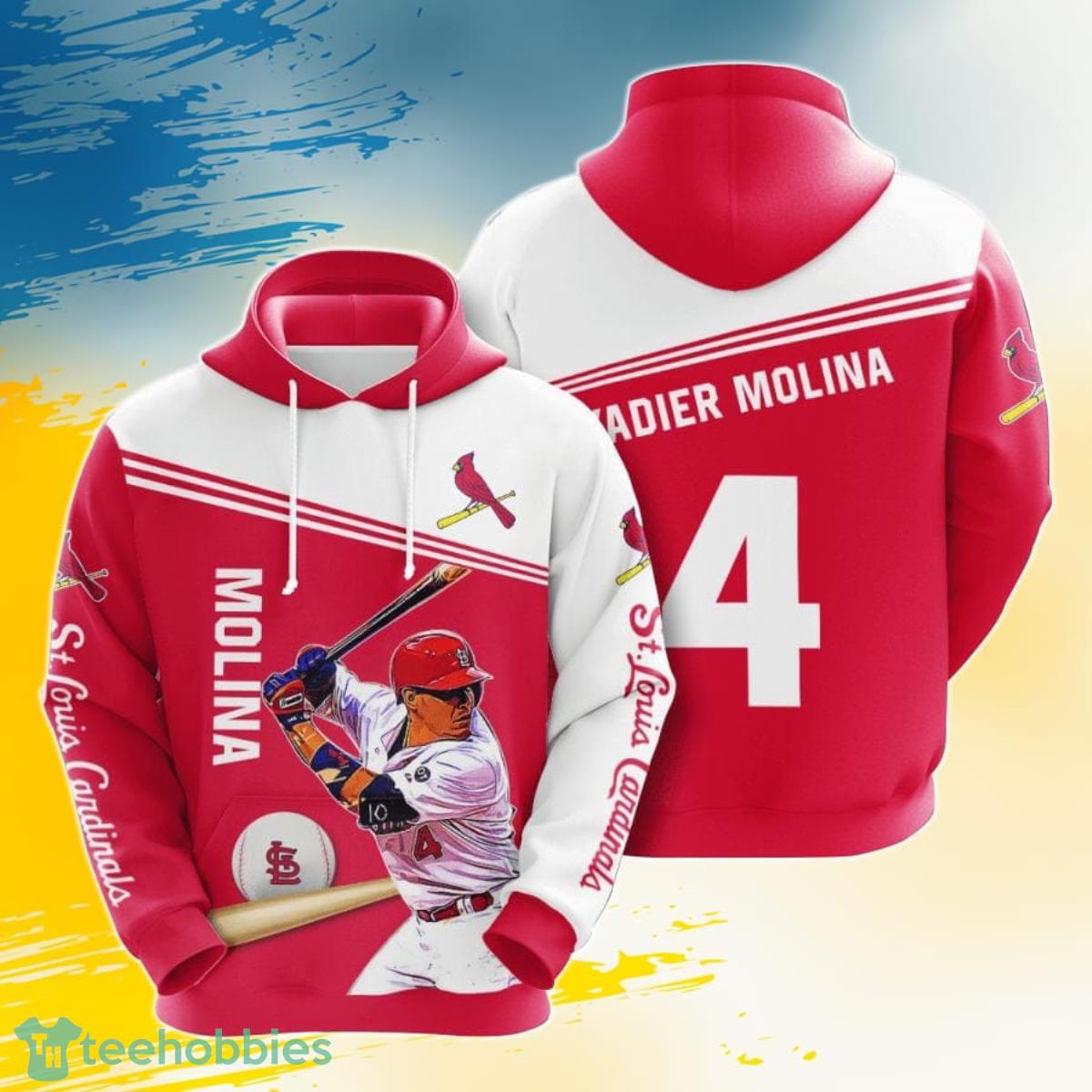 MLB St. Louis Cardinals Yadier Molina 3D Pullover Hoodie For Fans Product Photo 1