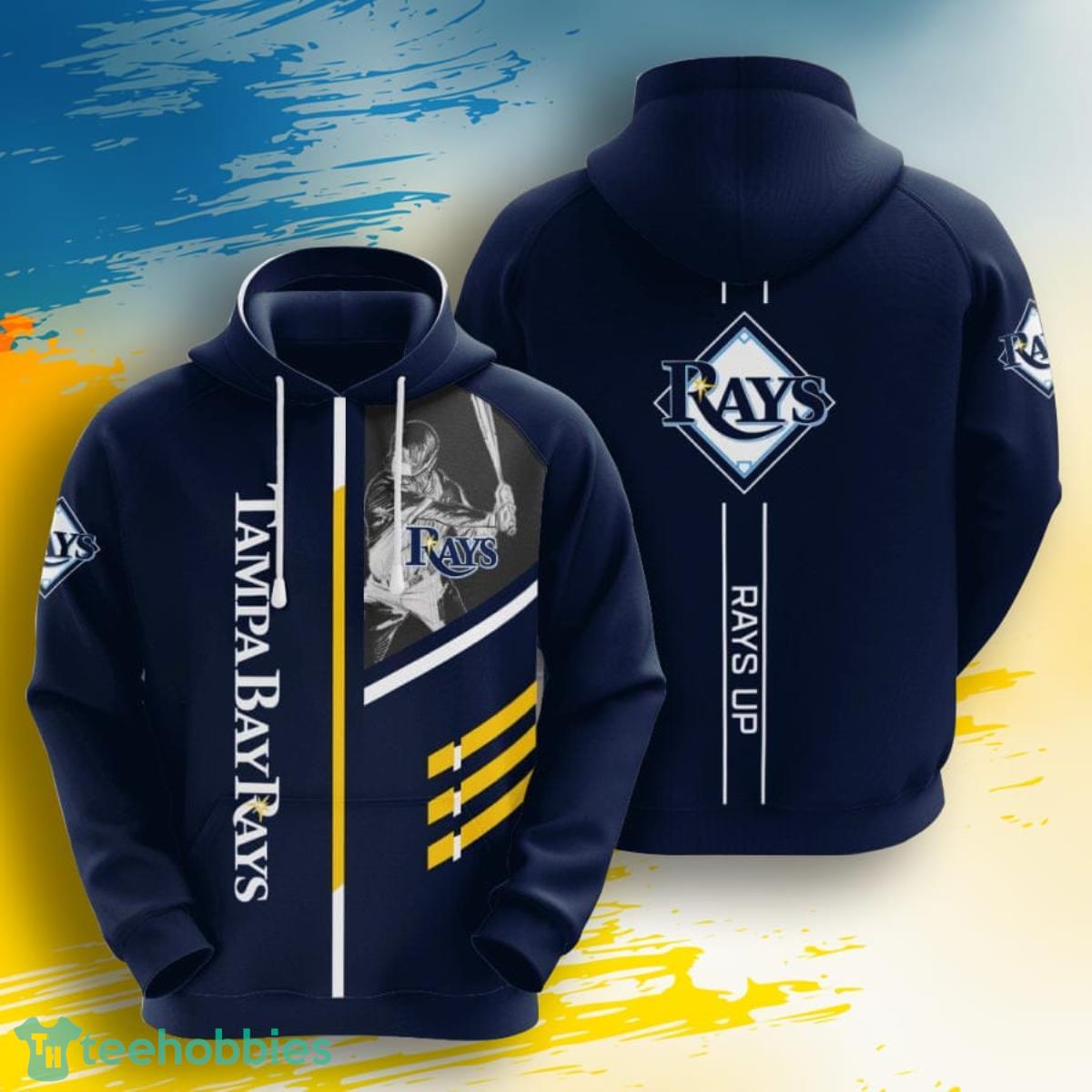MLB Tampa Bay Rays Rays Up 3D Pullover Hoodie For Fans Product Photo 1