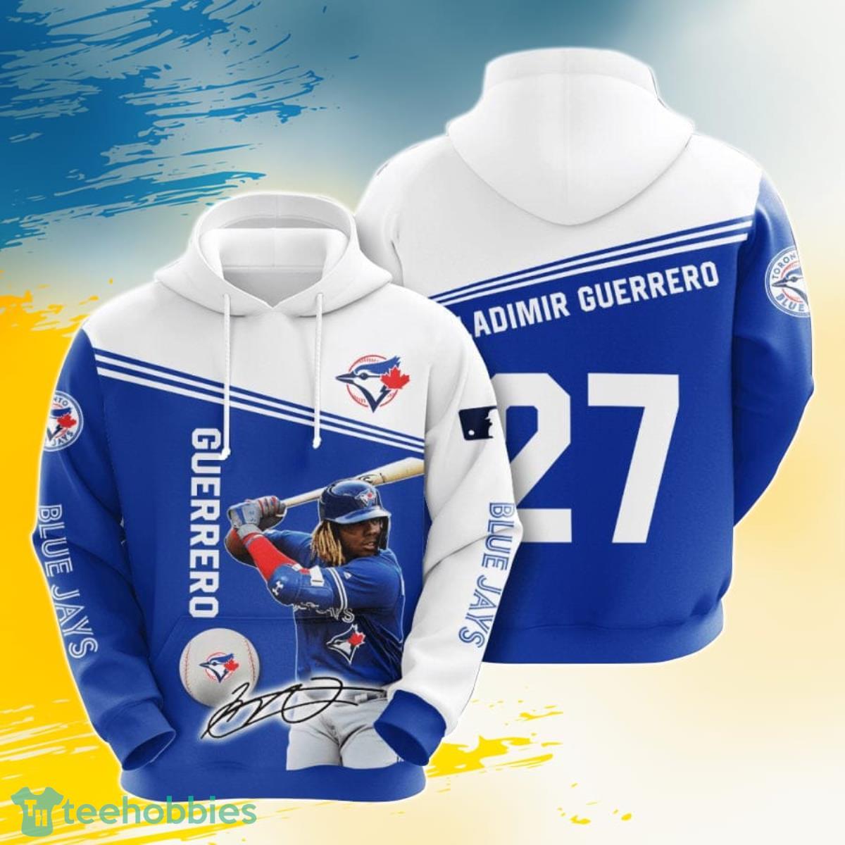 MLB Toronto Blue Jays Vladimir Guerrero 3D Pullover Hoodie For Fans Product Photo 1