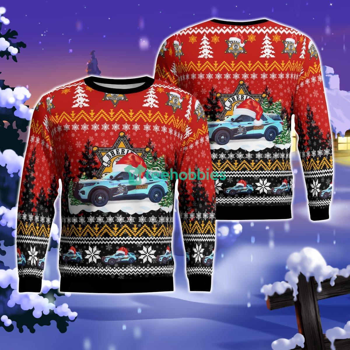 Montcalm County Sheriff, Stanton, Michigan Christmas AOP Ugly Sweater For Men Women Product Photo 1 Montcalm County Sheriff, Stanton, Michigan Christmas AOP Ugly Sweater For Men Women Product Photo 1