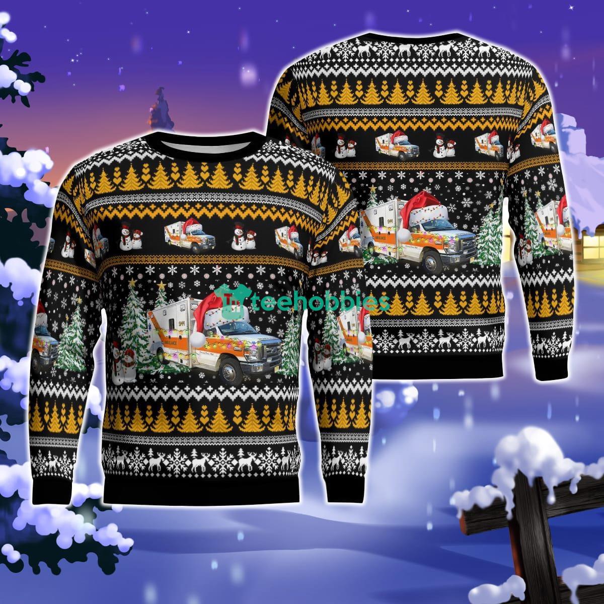 Montville Township First Aid Squad, Montville, New Jersey Christmas AOP Ugly Sweater For Men Women Product Photo 1 Montville Township First Aid Squad, Montville, New Jersey Christmas AOP Ugly Sweater For Men Women Product Photo 1