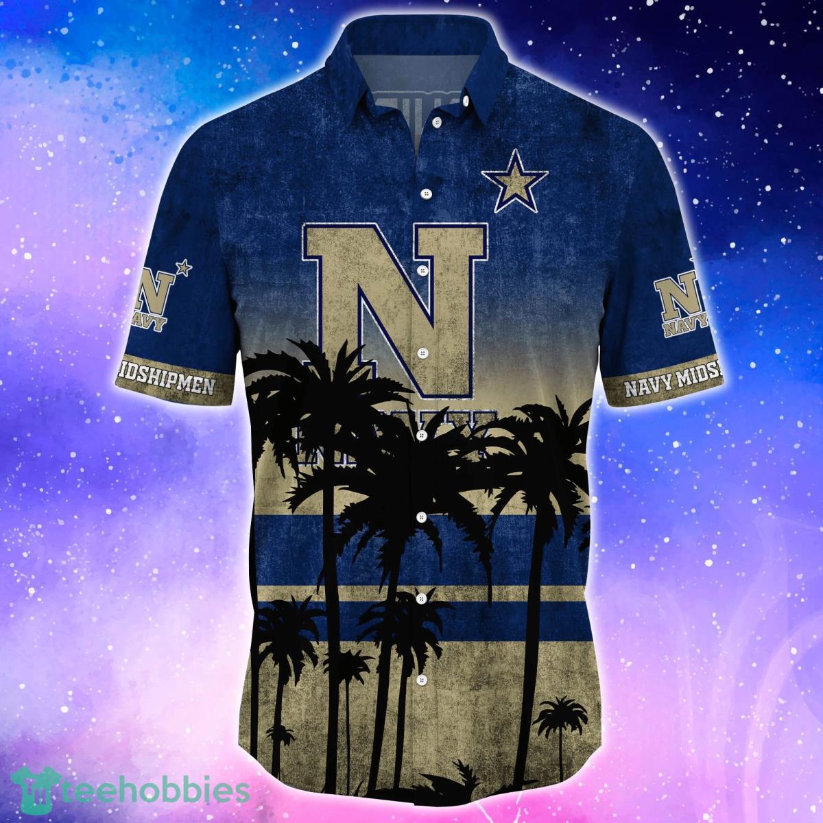 Navy Midshipmen Trending Hawaiian Shirt And Shorts For Fans Product Photo 2