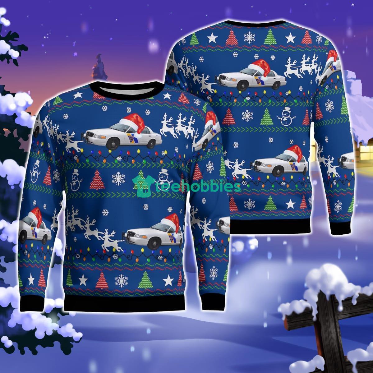 New Jersey State Police Ford Crown Victoria Christmas AOP Ugly Sweater For Men Women Product Photo 1 New Jersey State Police Ford Crown Victoria Christmas AOP Ugly Sweater For Men Women Product Photo 1